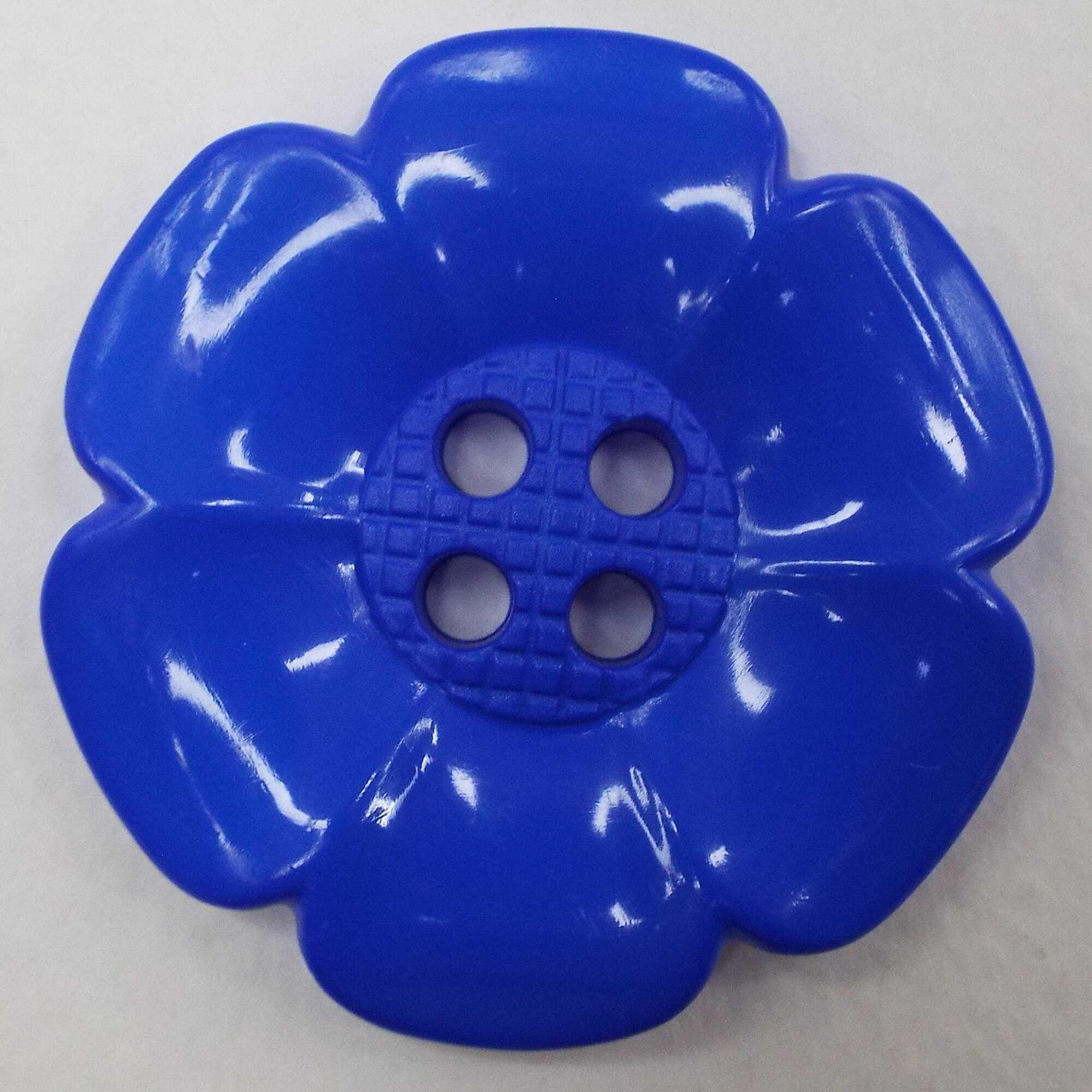 Extra Large Daisy Flower Buttons 60mm Jumbo Big Clown 16 Color Buy 2 4 Or 8 580D, Royal Blue, Pack of 4