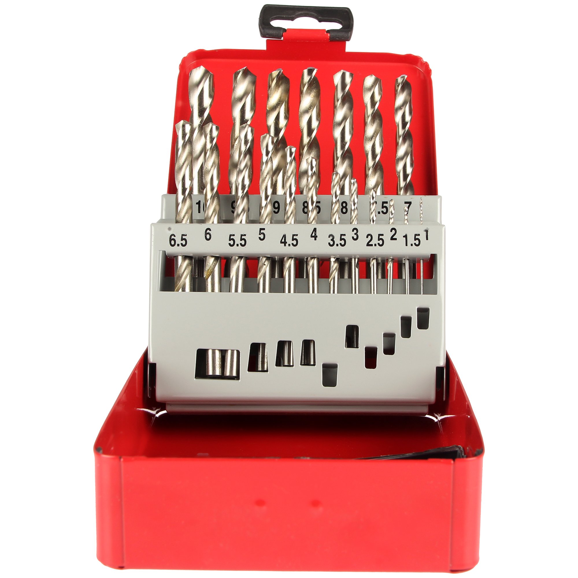 Miranda MIR21STD Standard Jobber Drill Bit Set Size 1/16 Inch to 3/8 Inch, Metal Box Pack of 21 Pieces