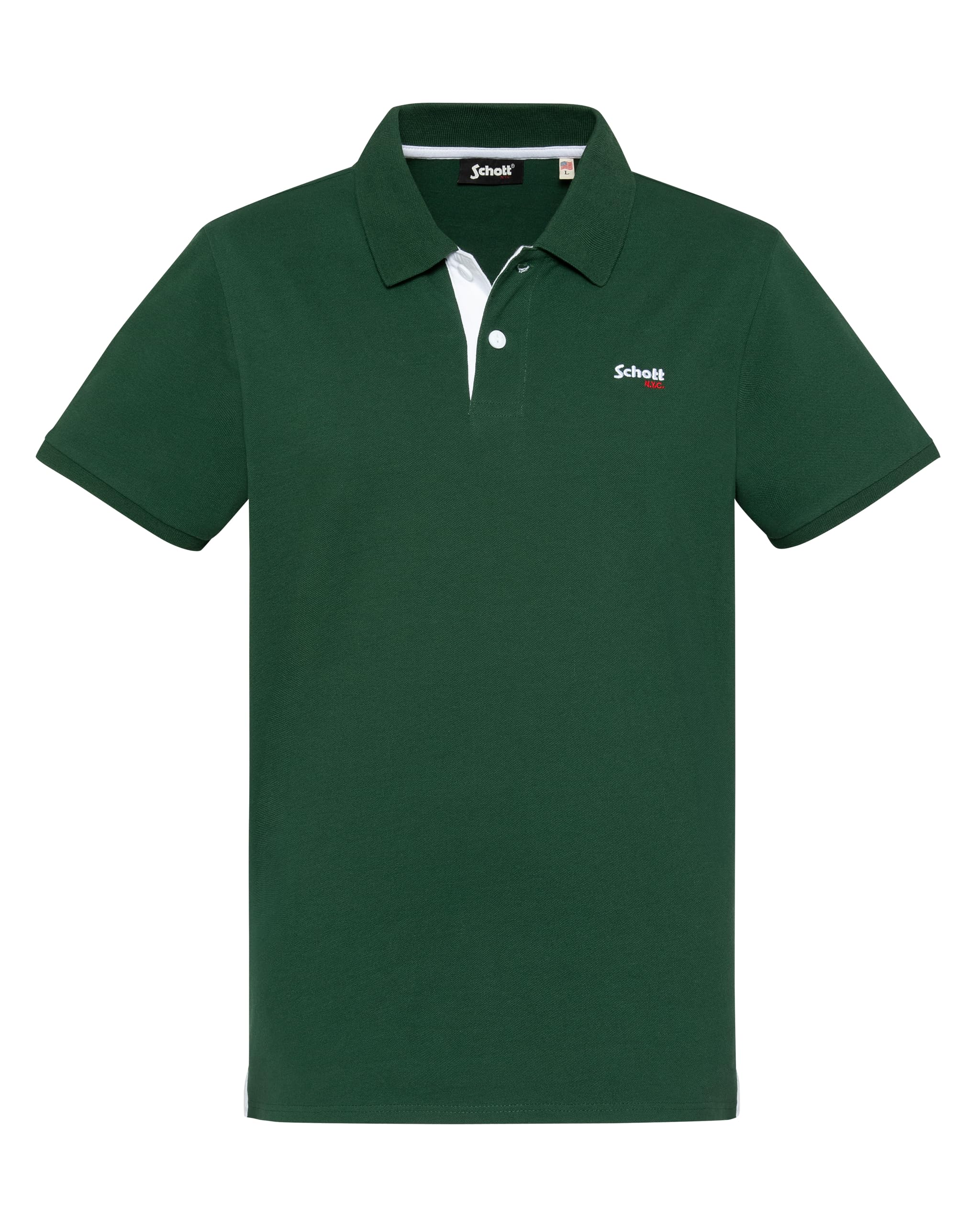 Schott NYC Men's Psmilton Polo Shirt, Green, M