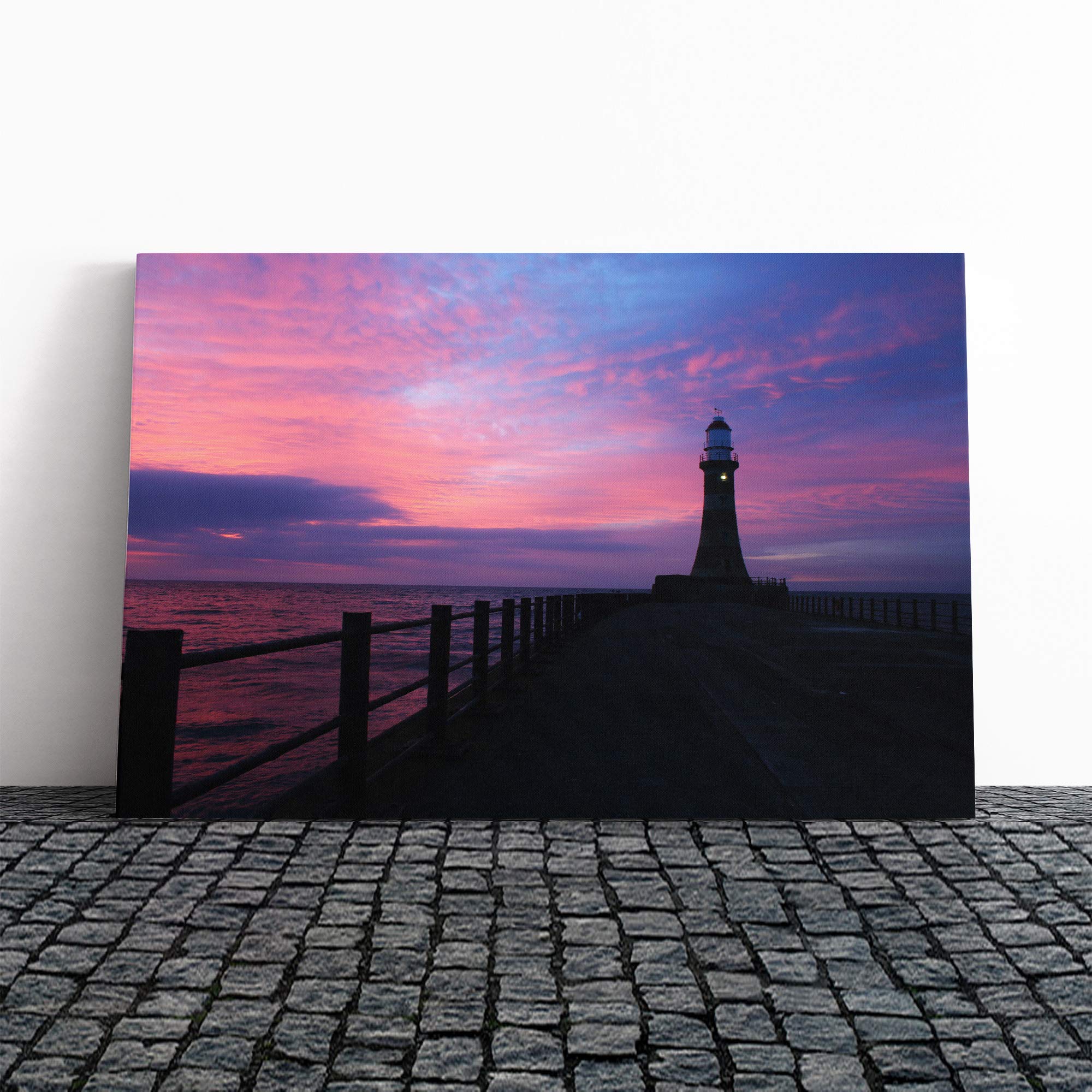 Seascape Lighthouse (7) Canvas Print | Gallery Wrapped 30mm Frame Wall Art | 30x20 inches | Ready to Hang | Modern Seascape Picture | Living Room Bedroom Lounge Office