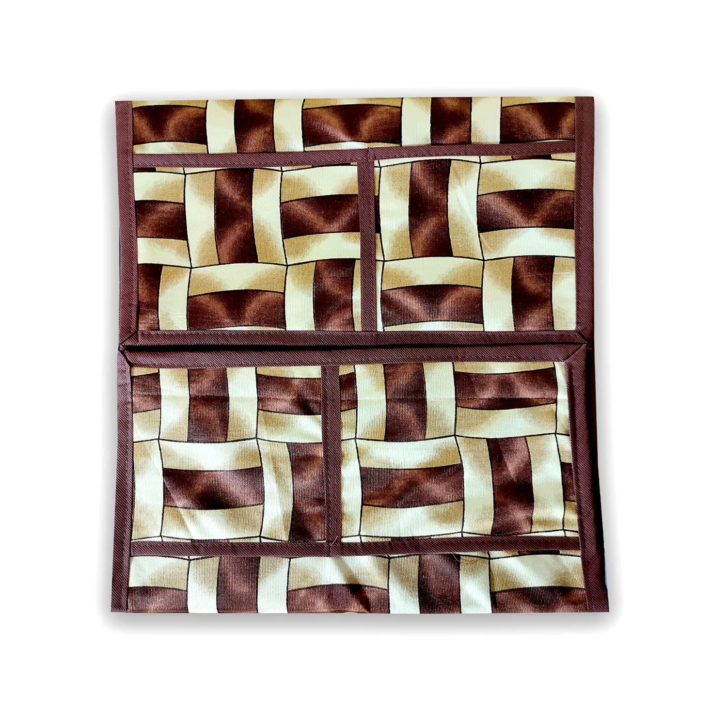 KANUSHI Industries® - Copri Microonde Con Tasche, 35x86 Cm, Fantasia Golden Line, Poliestere - 5