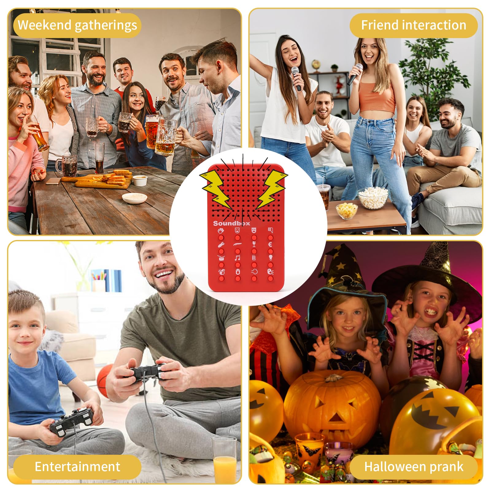 Generador De Ruido Con Emoticonos - 16 Efectos De Sonido Divertidos, Diseño Compacto, Ideal Para Bromas Y Regalos