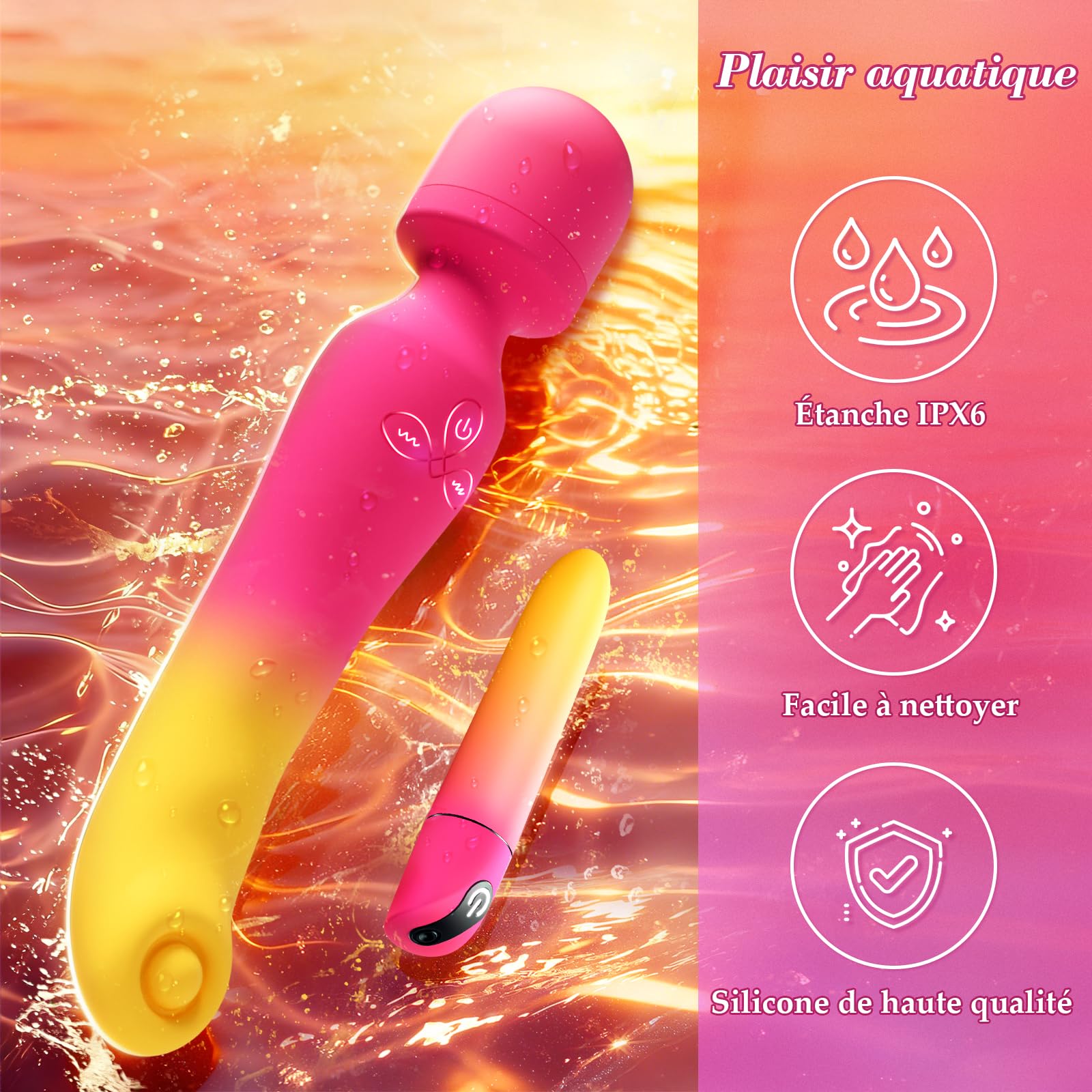 Vibromasseurs Feminin Sex Toys Gode Vibro-masseur Femme Sex - Sextoyse Femme Clitoridienne Vaginette, Sextoy Couple Homme Plaisir Sexes Toye Femmes, Sextoys Vibromasseur avec 7 Vibration & Pulsation