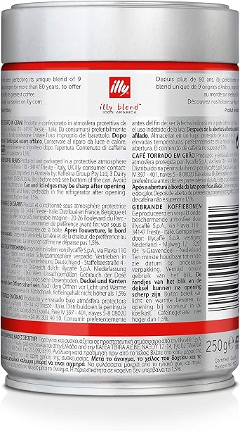 illy Classico Medium Roast Coffee Beans & Decaffeinated Ground Coffee, 100% Arabica, 250g