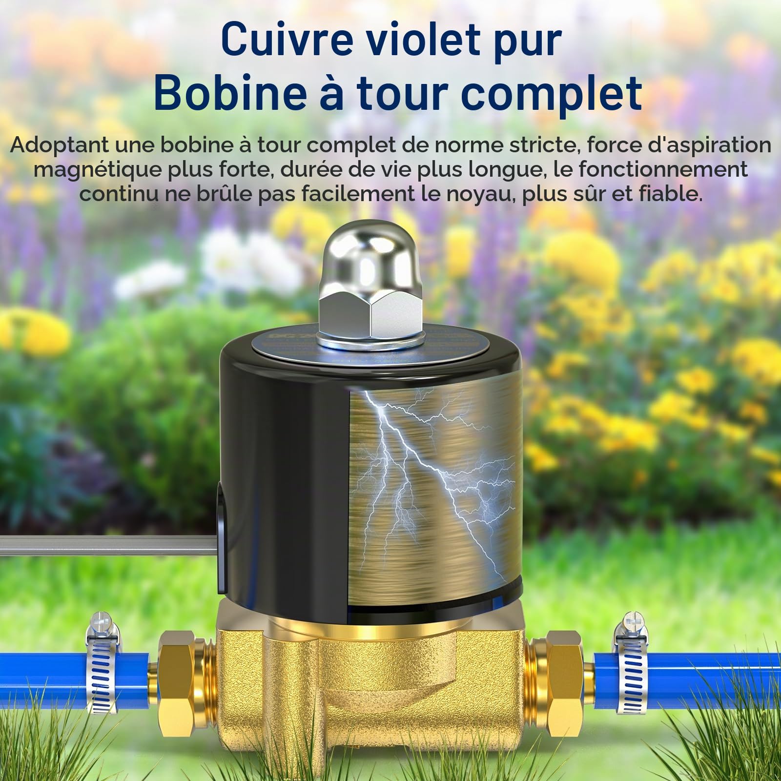 TAILONZ PNEUMATIC 1/4 pouce BSP 12V laiton Electrovanne 2W025-08 Normalement fermée Eau, air, diesel