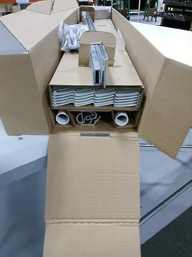 Miniatura 4 de NuImage Awnings 60425 Toldo de puerta de aluminio con brazos de soporte, blanco, 60 pulgadas de ancho