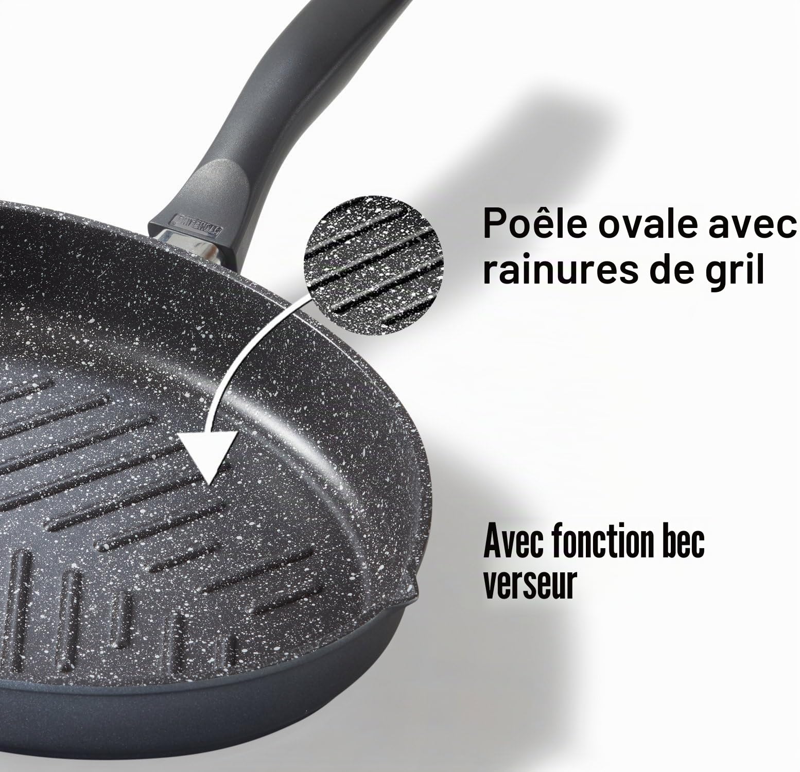 Stoneline® Poêle XXL pour Escalope Et Poisson, Fonte D'Aluminium