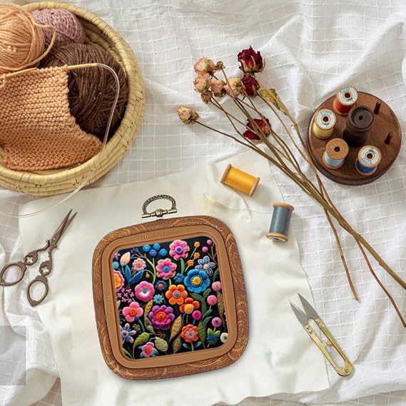 Embroidery Hoop Frame Large Square Embroidery Frame Imitated Wood