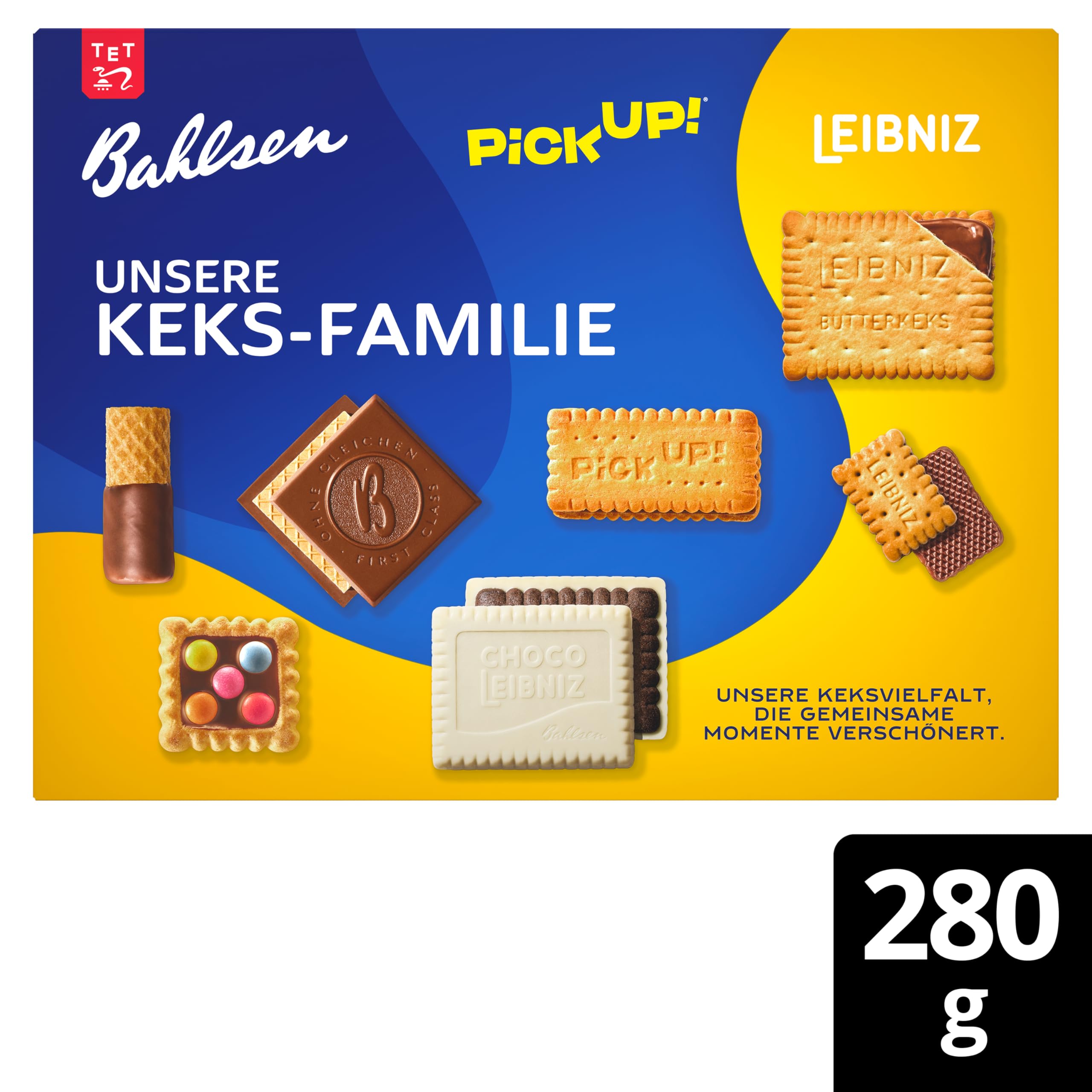 Bahlsen Unsere Keks Familie - Gebäckmischung mit 7 Sorten, 9x280g