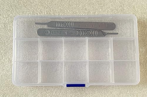 Miniatura 4 de Swann Morton - Juego de 2 mangos quirúrgicos de acero inoxidable para cuchillas 691010a111213141515a1640