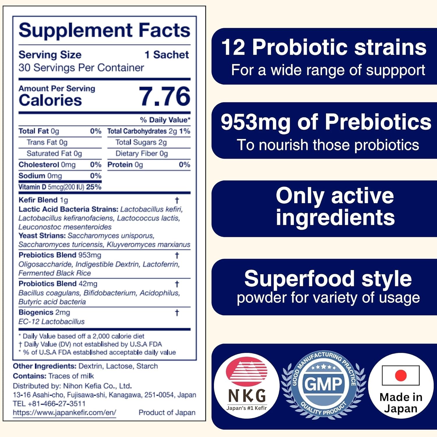 Pro Mix Kefir Probiotic Supplement with 12 Strains + Prebiotics for Gut & Immune Health | Travel-Friendly Powder Packs (30ct). - Image 7