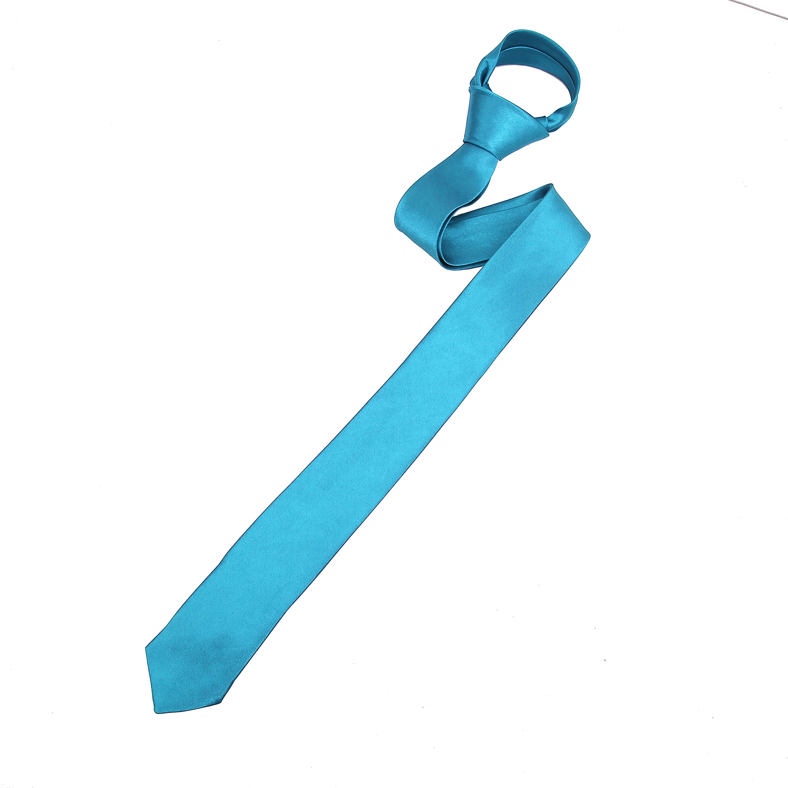 The Tie Company Men's Teal The Tie Co™ Slim 4.5Cm Plain Satin Tie (Teal)