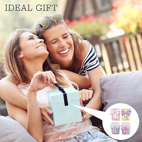 Miniatura 5 de AGLOO Bonita funda para lentes de contacto con lazo, estuche de contacto de tamaño de viaje, organizador portátil diario de lentes de contacto con