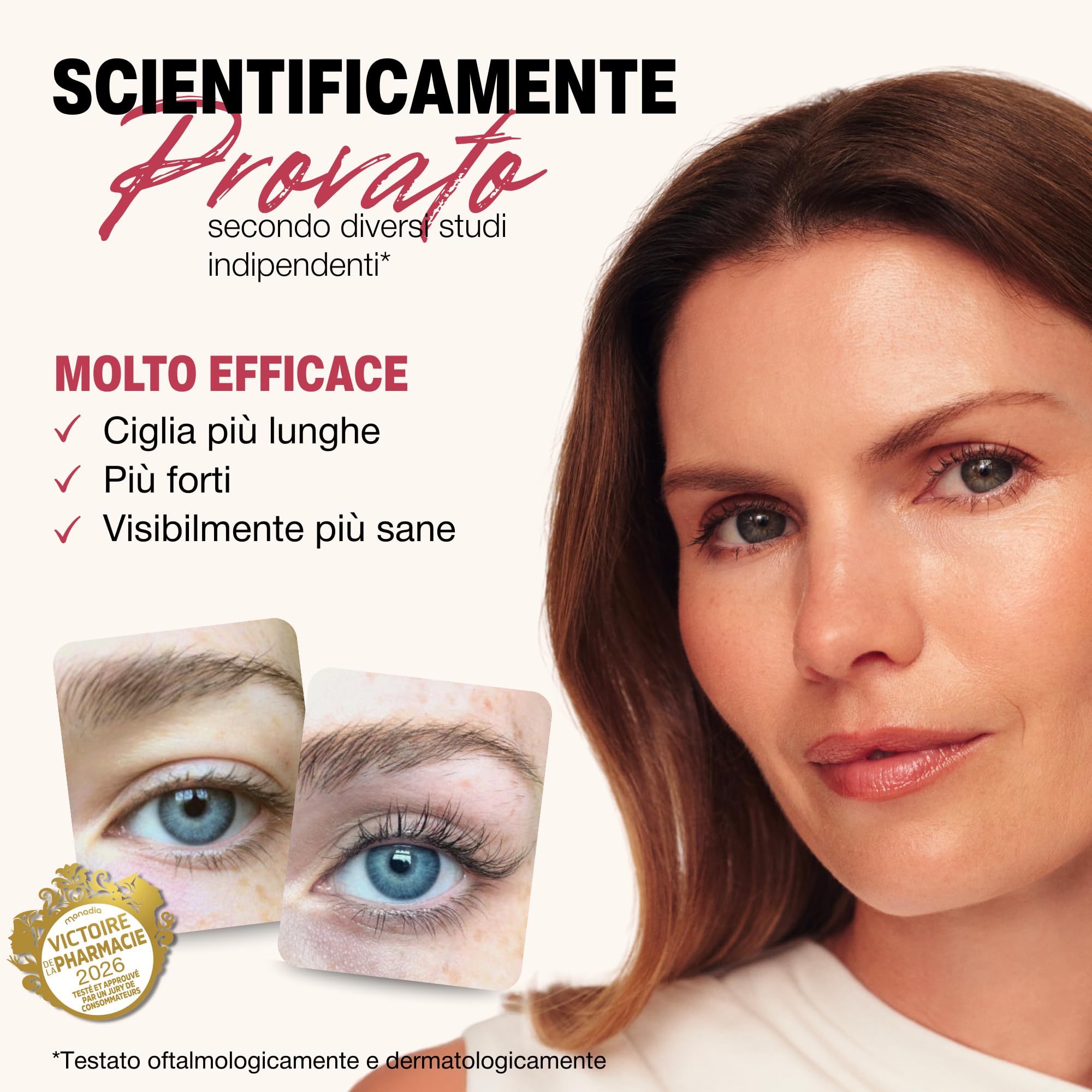 ROSEGOLD ROSELASH Siero Ciglia Eyelash Serum Lash Serum per Ciglia Più Lunghe Folte e Spesse - 99% Naturale - Made in France - Senza Ormoni Senza Profumo Vegan Cruelty Free