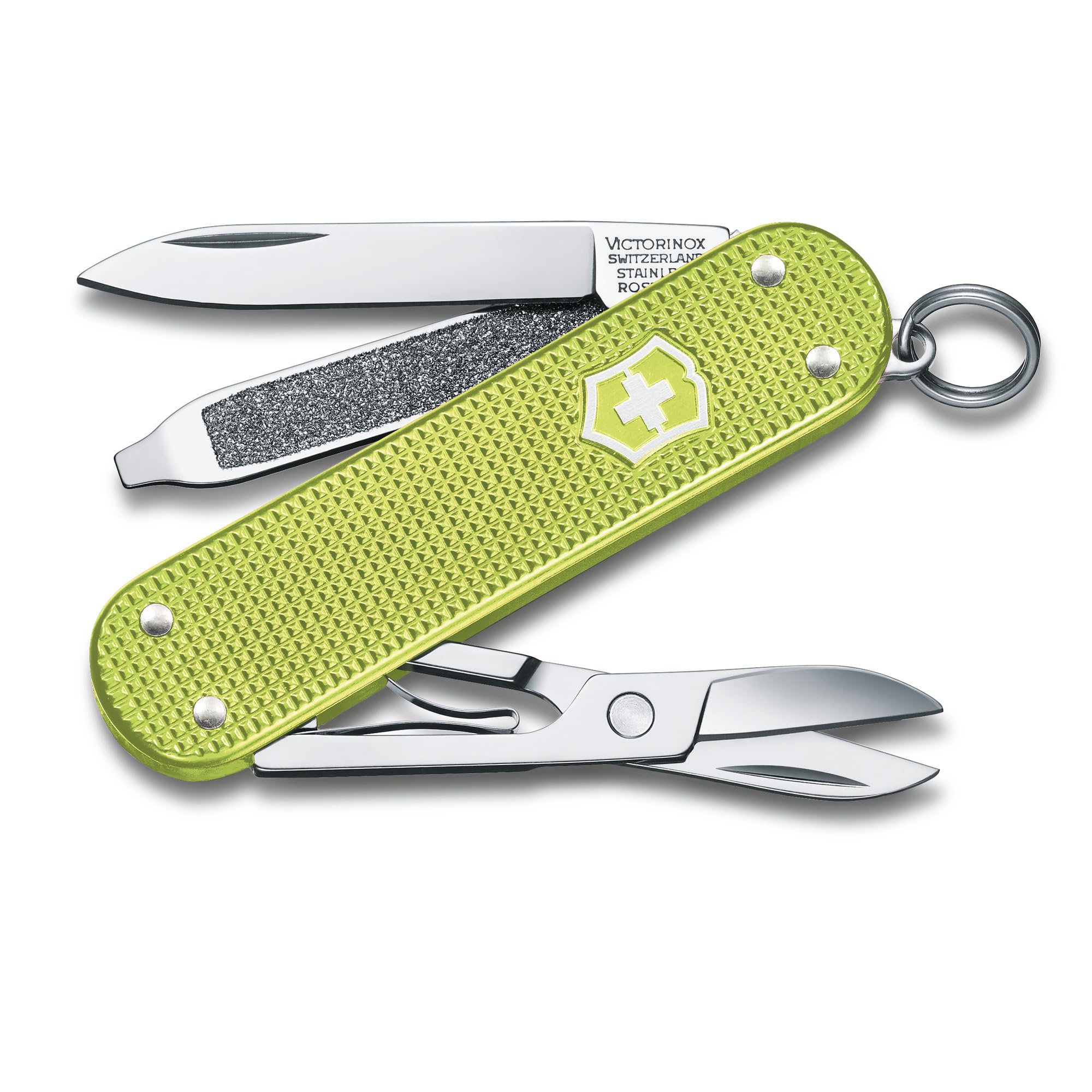 Victorinox Classic SD Alox, Navaja Multiuso Suiza, Cuchillo bolsillo, Regalo, 5 Funciones, Hoja pequeña, Lima de uñas