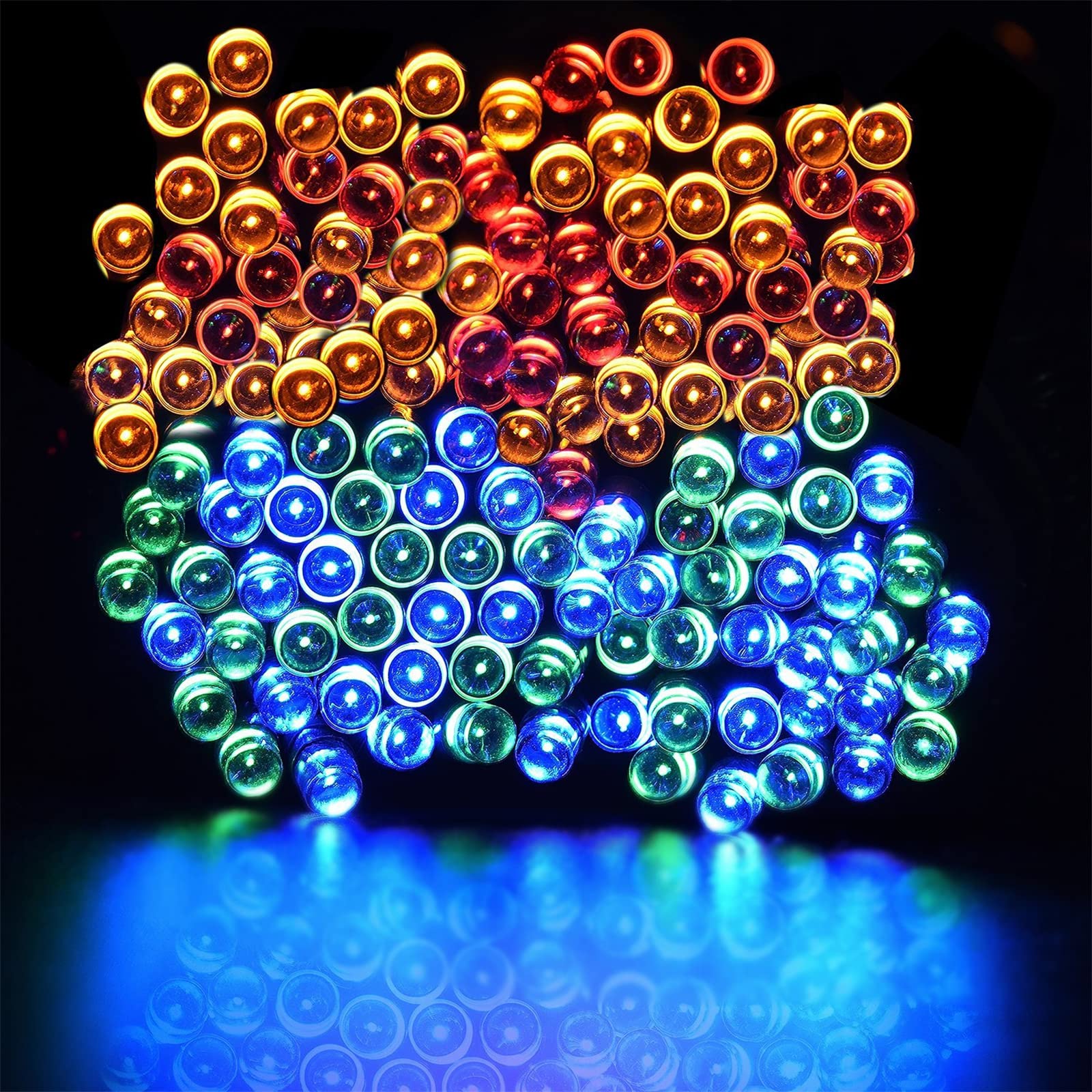 Mateju Solar String Lights Outdoor Garden, 8 Modes Solar Powered Waterproof LED Fairy Lights with Remote for Patio, Yard, Indoor Bedroom, Party, Wedding (Multicolour,7m/50led)