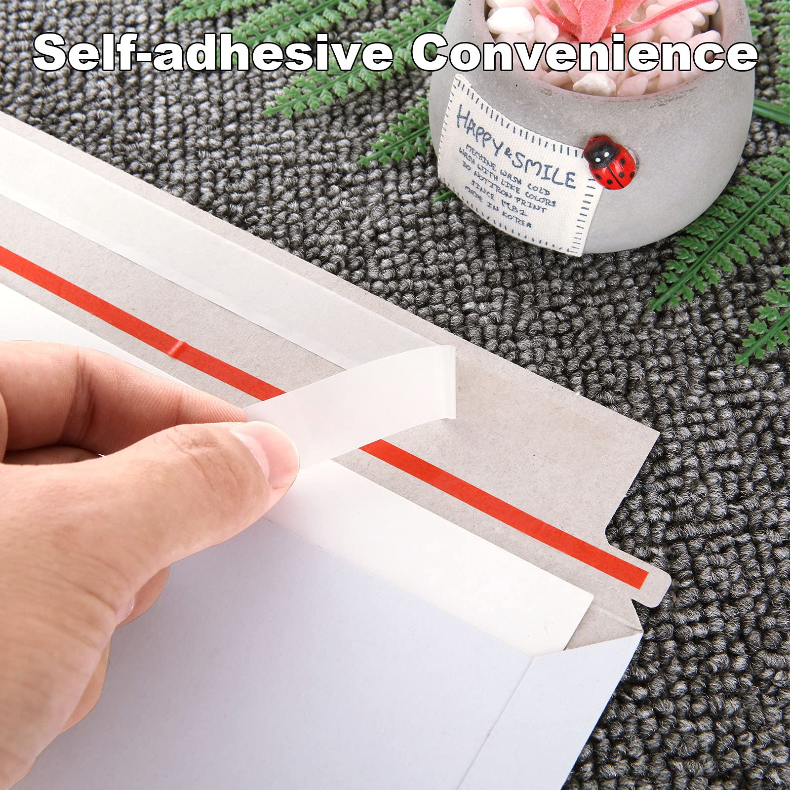 ZOEYES Lot de 100 enveloppes en carton rigide pour photos 15,2 x 25,4 cm