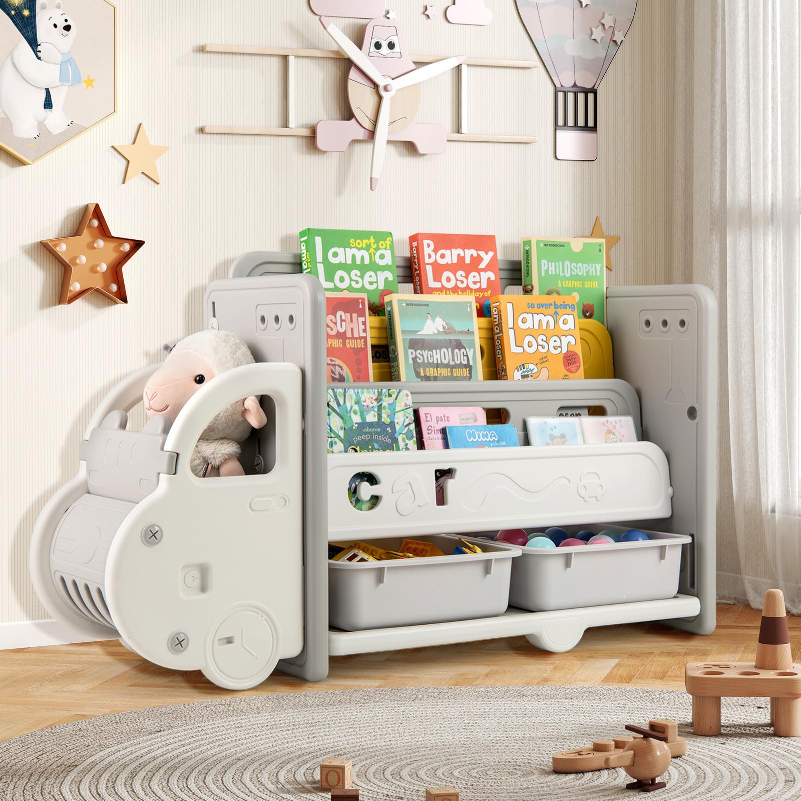 Amazon.com: Costzon Car-Shaped Toy Storage Organizer, Car-Shaped 3