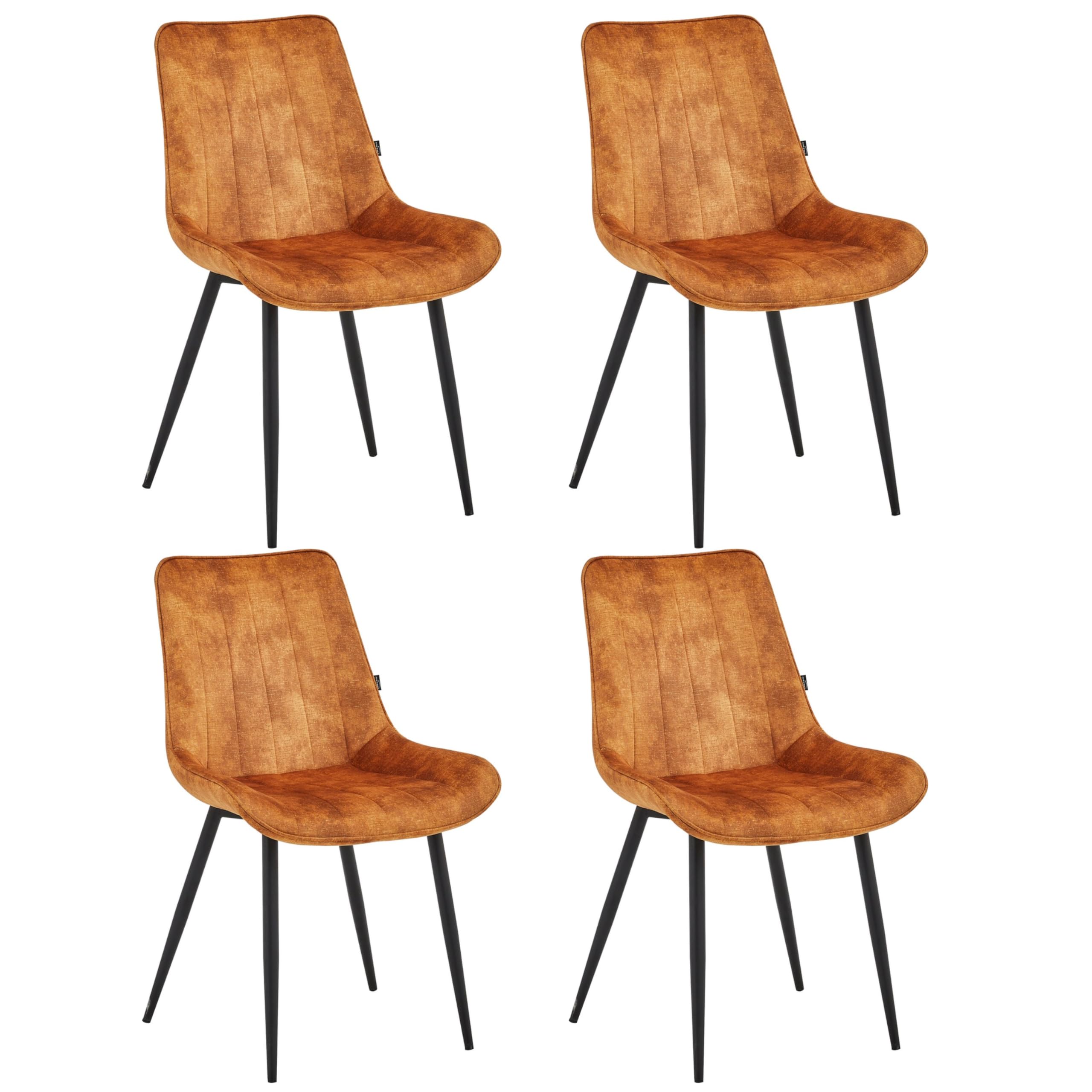 Chaise de salle à manger Verta lot de 4 chaises stables en métal fini les assises inconfortables