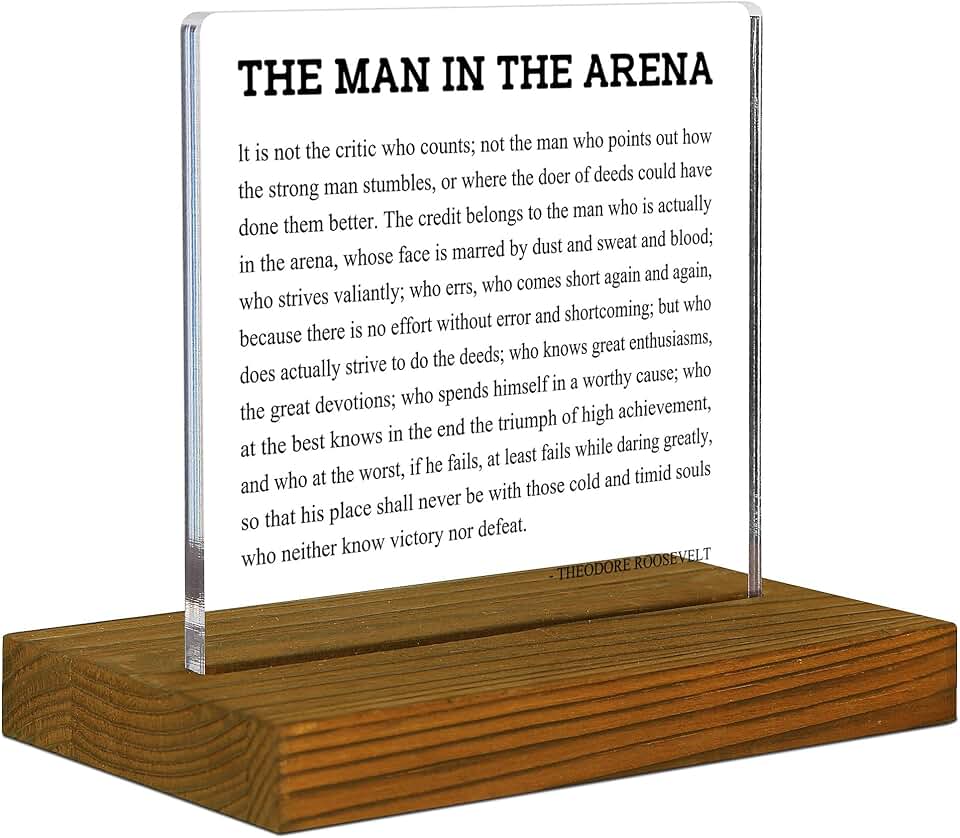 Motivational Acrylic Desk Decor Sign