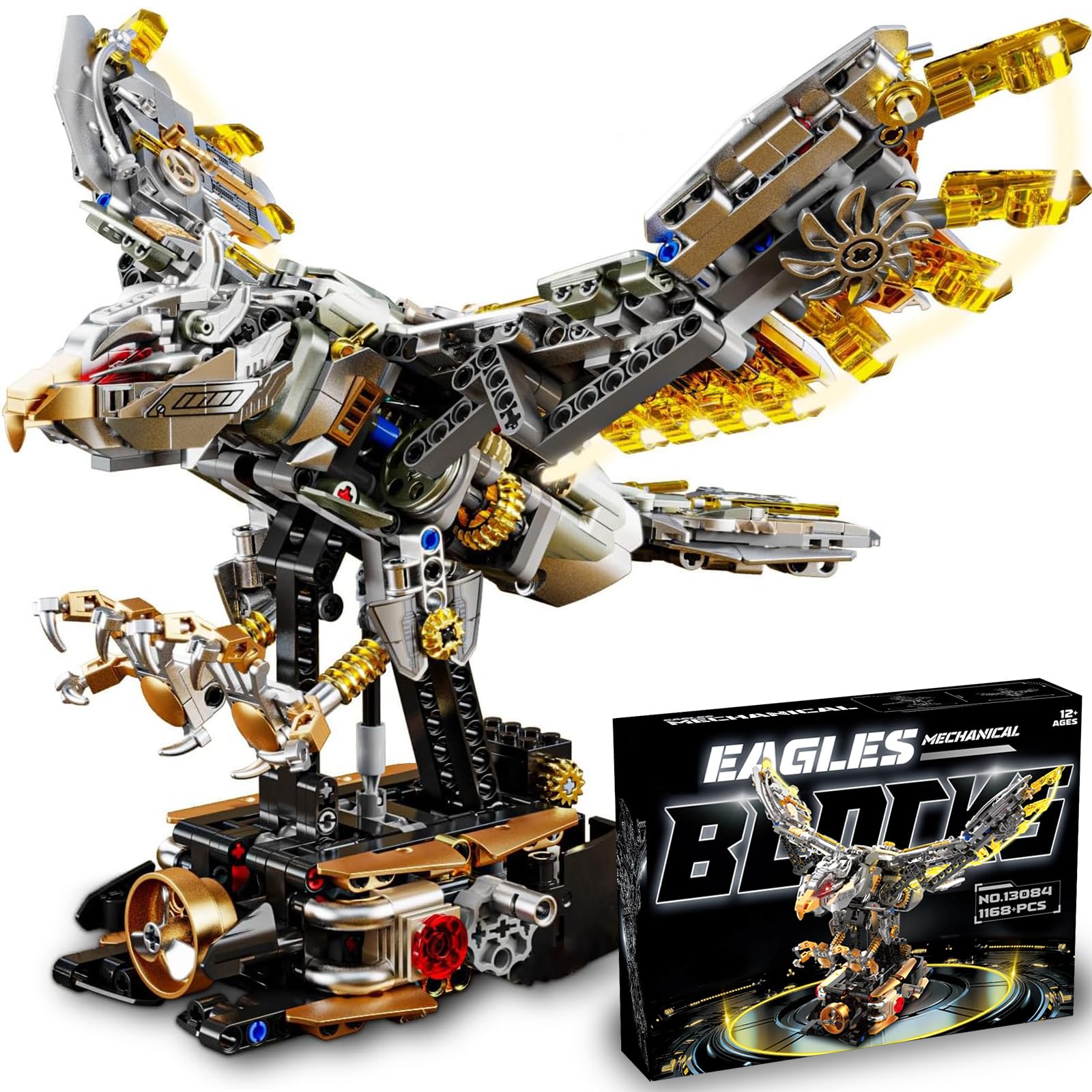 Amazon.com: Ideas Mechanical Eagle Building Set with Light