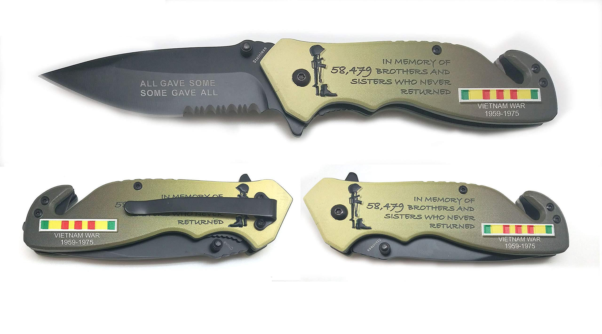 Vietnam War Folding knife Green color - KN-19210GR