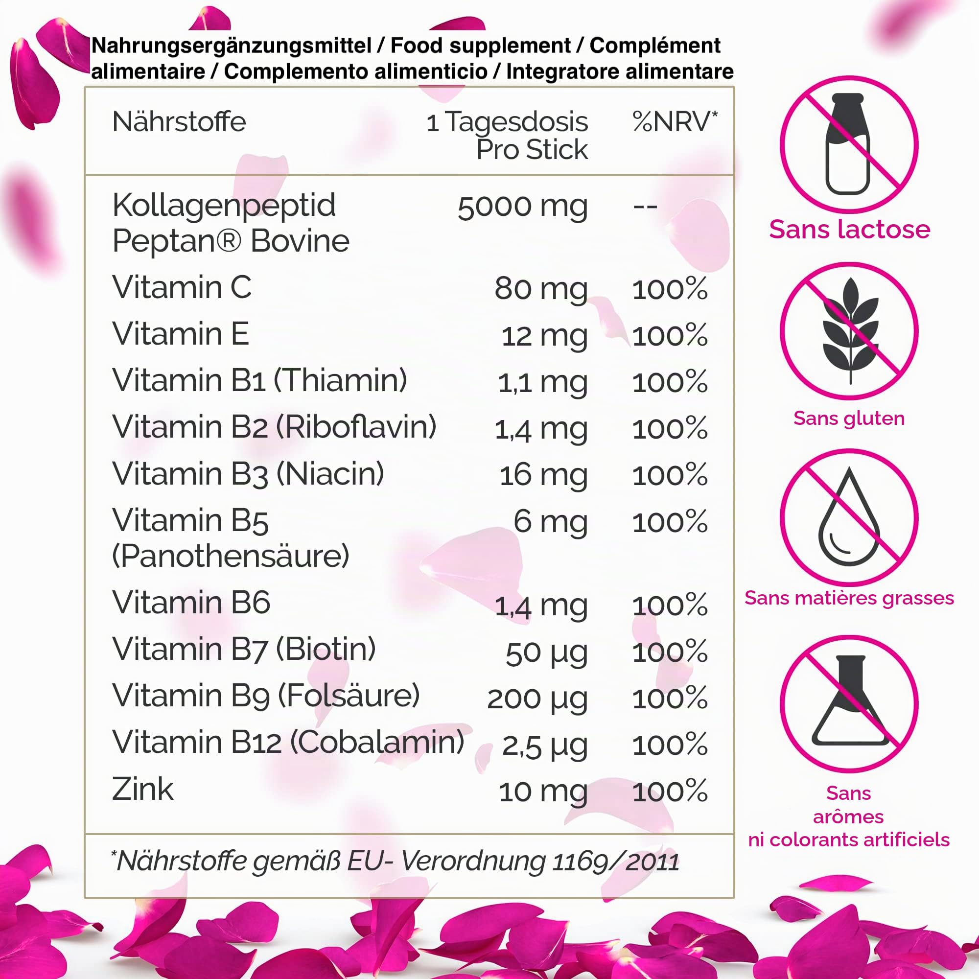 5000mg collagène poudre. BOOST collagene et acide hyaluronique , antirides, force des ongles, des cheveux, et immunitaire. Collagene peptide + vitamine C B E zinc biotine x30 paquet mensuel
