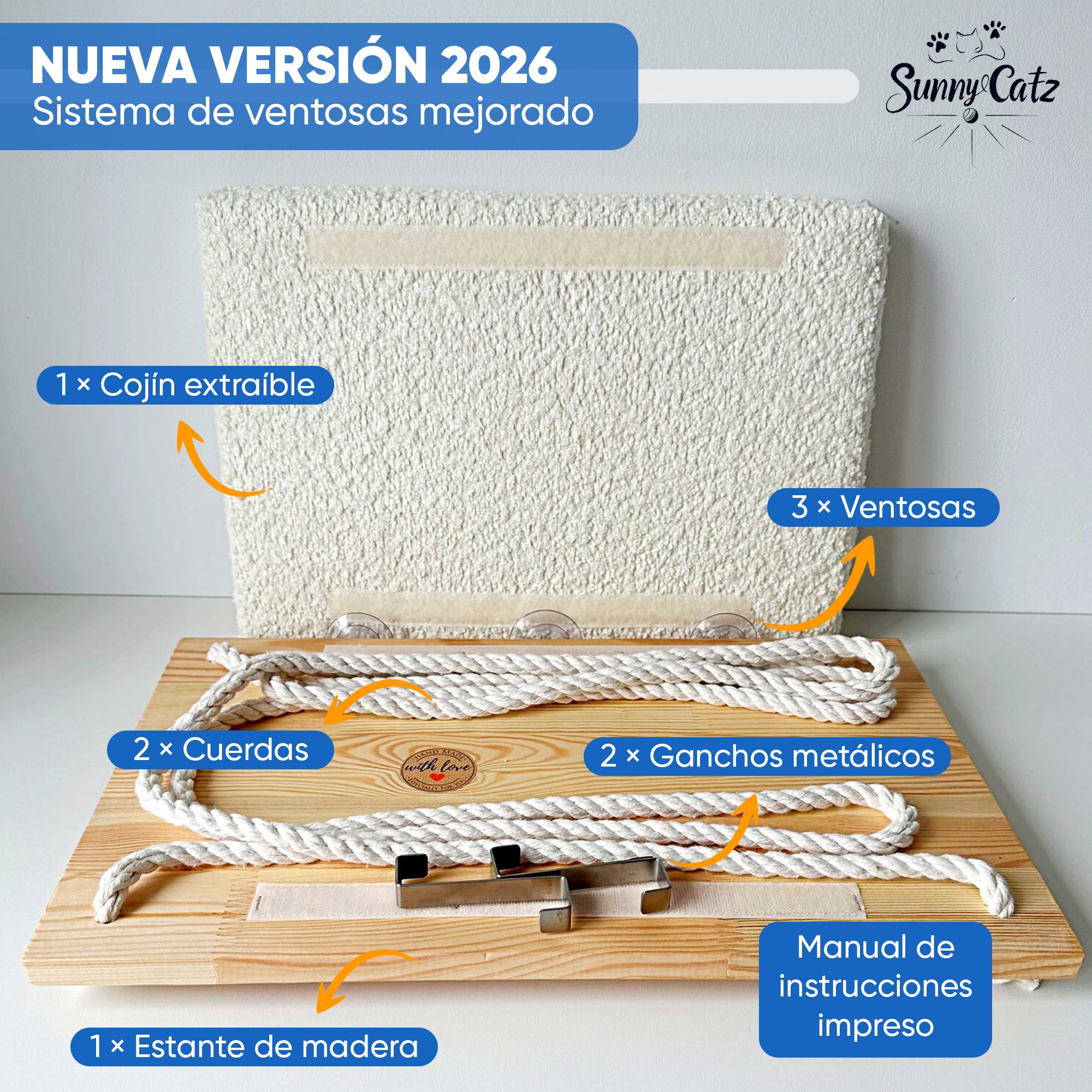 Hamaca Gato Ventana Colgante | Cama para Gatos Accesorios | Hamaca para Gatos | Cat Bed | Cama Gato Ventana | Hamaca Ventana Colgante | Cama Cao | Kittybay | Desk Cat Bed | Cama para felino