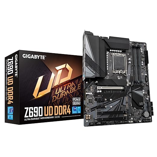 GIGABYTE Z690 UD DDR4 (LGA 1700/ Intel Z690/ ATX/ DDR4/ Triple M.2/ PCIe 5.0/ USB 3.2 Gen2X2/ Type-C/ 2.5GbE LAN/Motherboard)