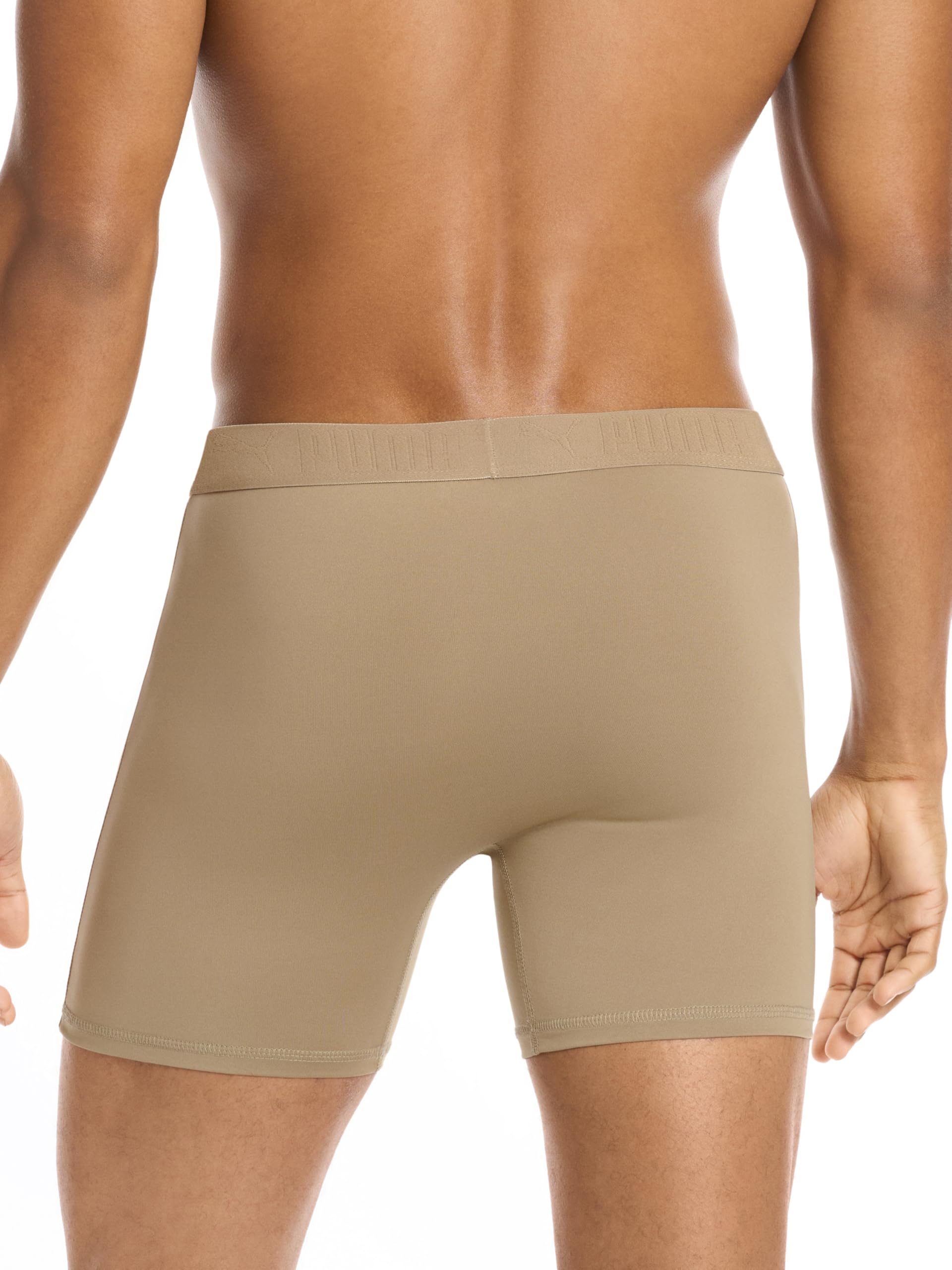 PUMA Men's 5 Pack Performance Boxer Briefs, Olive/Blue/Black