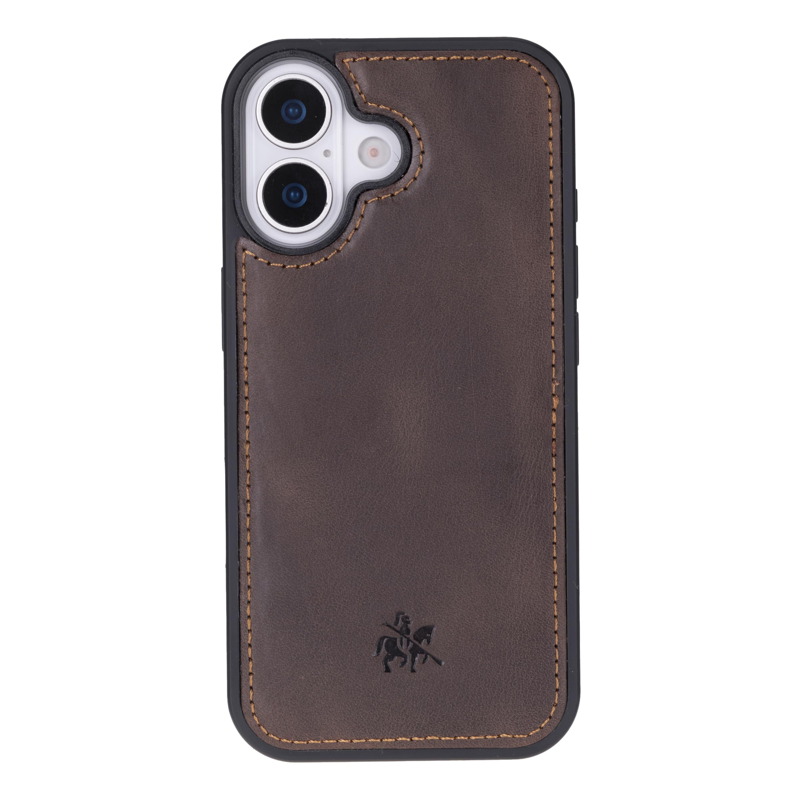 Venito Lucca Ręcznie wykonane skórzane etui do iPhone'a 17 (6,3 cala), kompatybilne z MagSafe, skórzana ochrona premium, wąski krój, ochrona przed upadkiem/uderzeniami, kawowy brąz