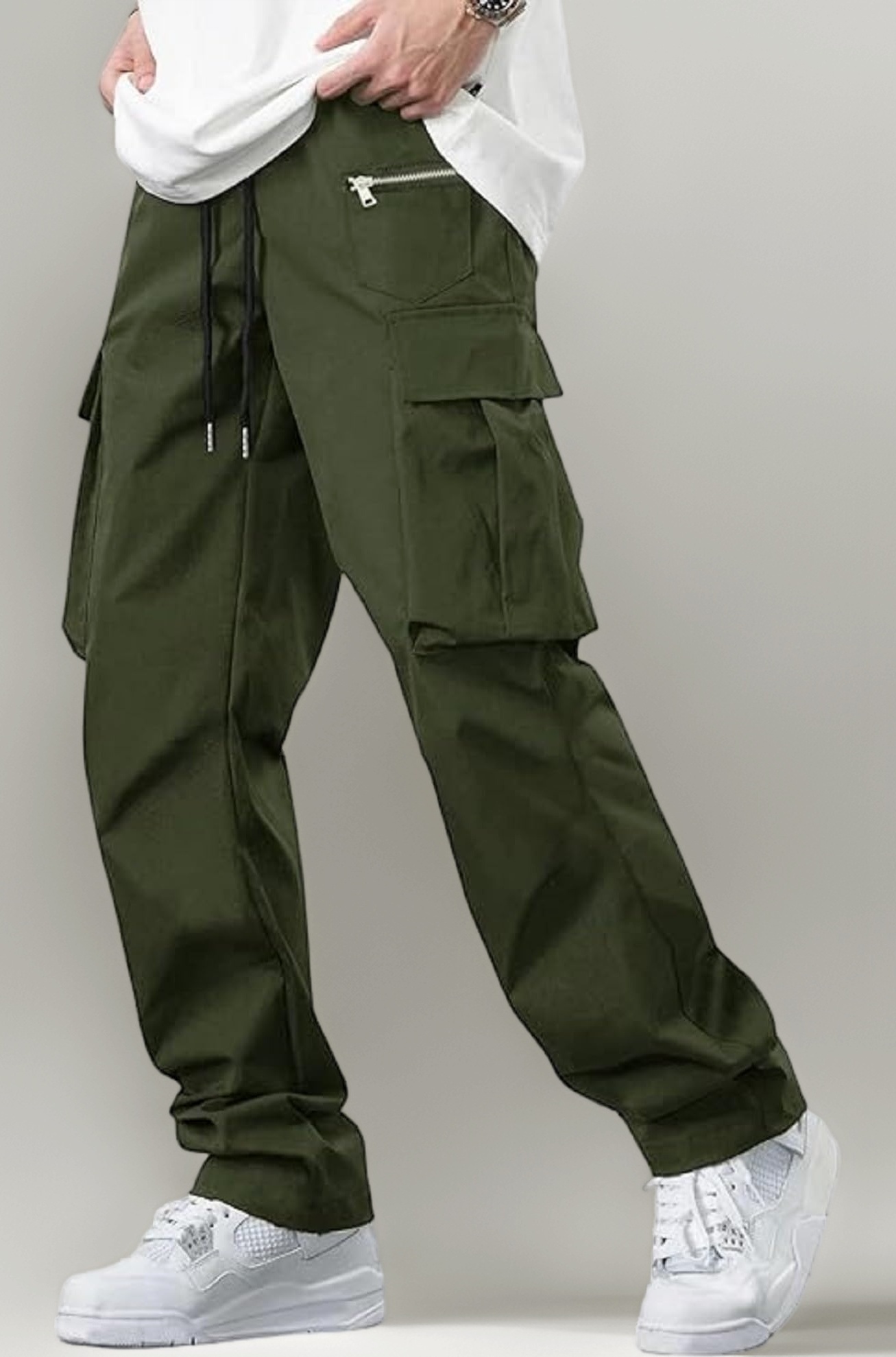 Cargo for Men || Cotton Cargo Pant || Drawstring Waist Pant (Also Available in Plus Sizes) (05-08)