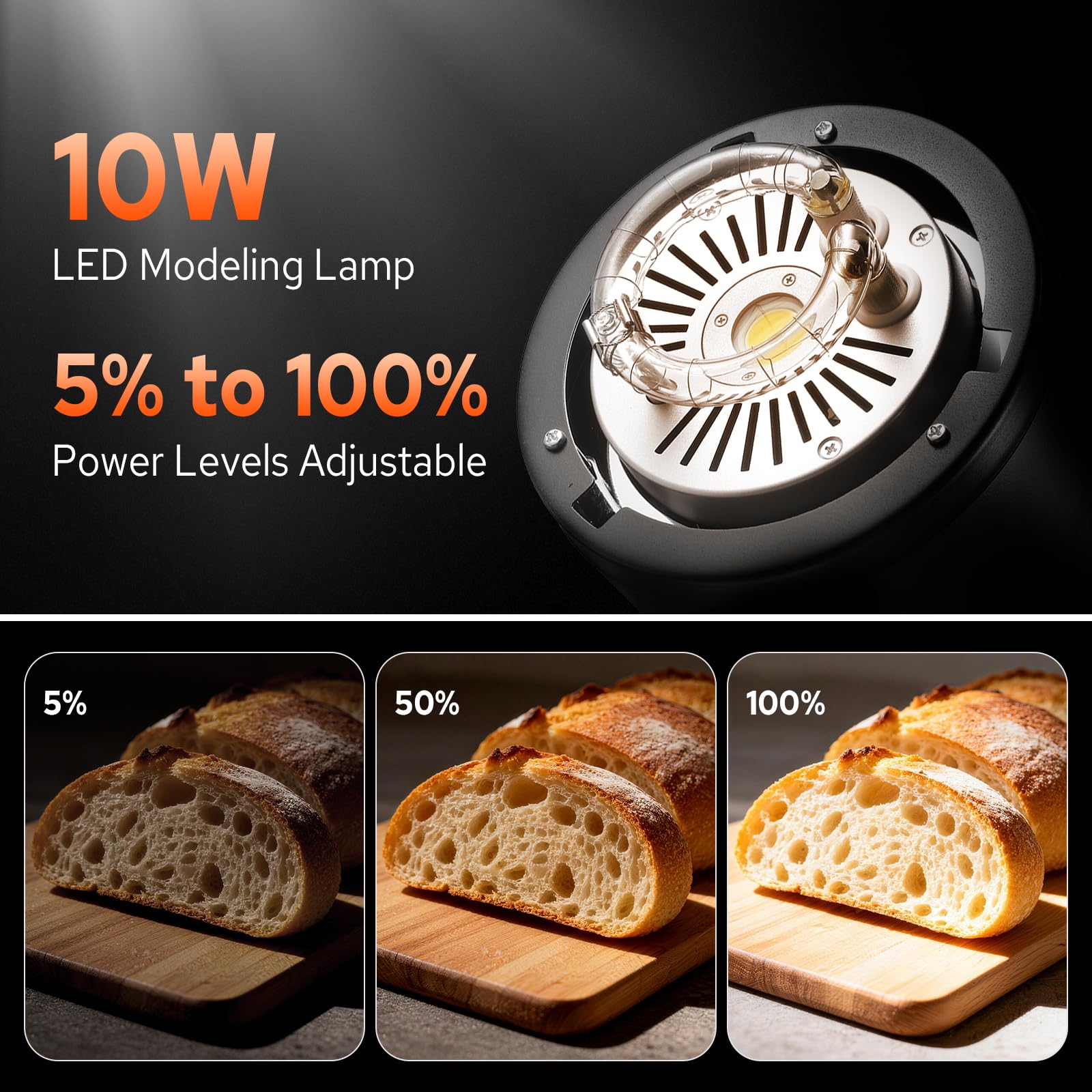 Godox SK300III-V 300Ws Studio Flash Strobe, GN58 5700K Professional Monolight, Wireless X System, 10W LED Modeling Lamp, 0.1-1.5s Recycle, SK300IIIV Bowens Mount Strobe Light for Photography