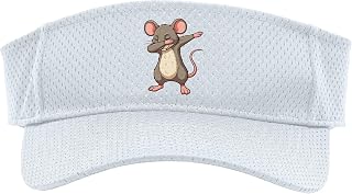 Funny Dabbing Mouse Cartoon in Cute Drawing Sport Sun Visor