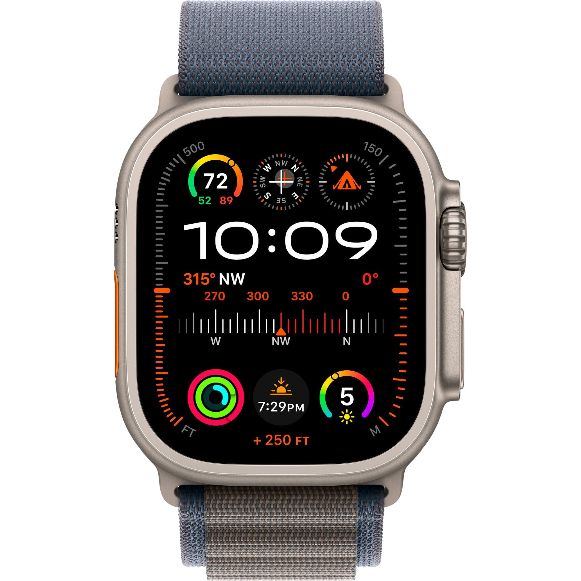 Apple Watch Ultra 2 [GPS + Cellular, 49MM] - Caja de Titanio y Correa Loop Alpine Azul, M (Reacondicionado)
