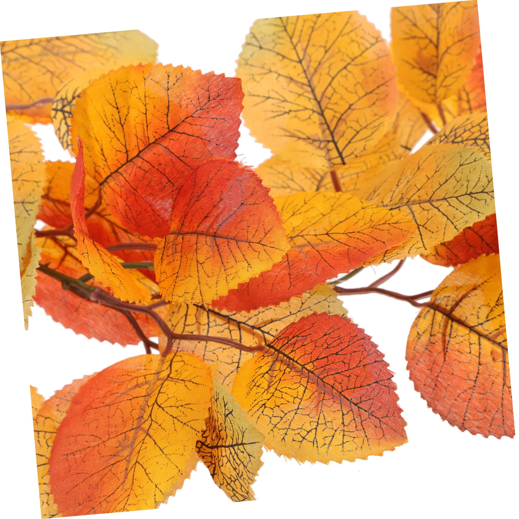 5st Dekoratives Rattan Laubmantelrebe Künstliche Girlande Aus Ahornblättern Fallende Außendekorationen Herbst Magnolienblatt Herbstgirlande Herbstlaub Reben Orange Plastik IMIKEYA