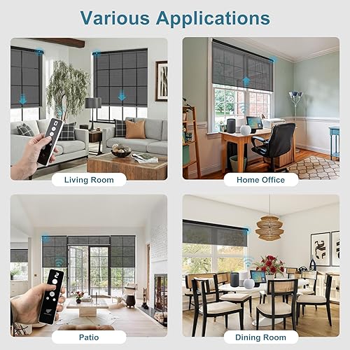Miniatura 10 de SmartWings Persianas motorizadas filtrantes de luz, funcionan con Homekit, Alexa SmartThings Google, persianas inteligentes 50% opacas sin PVC para