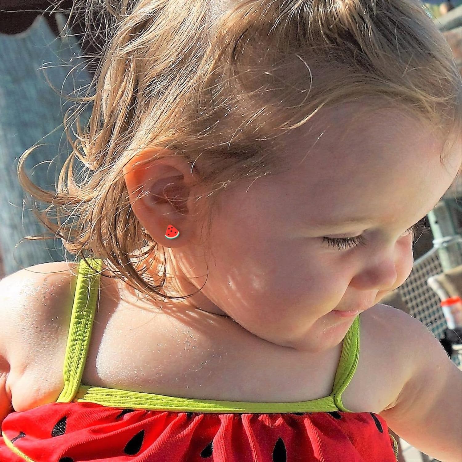 AoedeJ 10 Pairs Fruit Stud Earrings - Plastic Post Hypoallergenic Earrings - Image 2