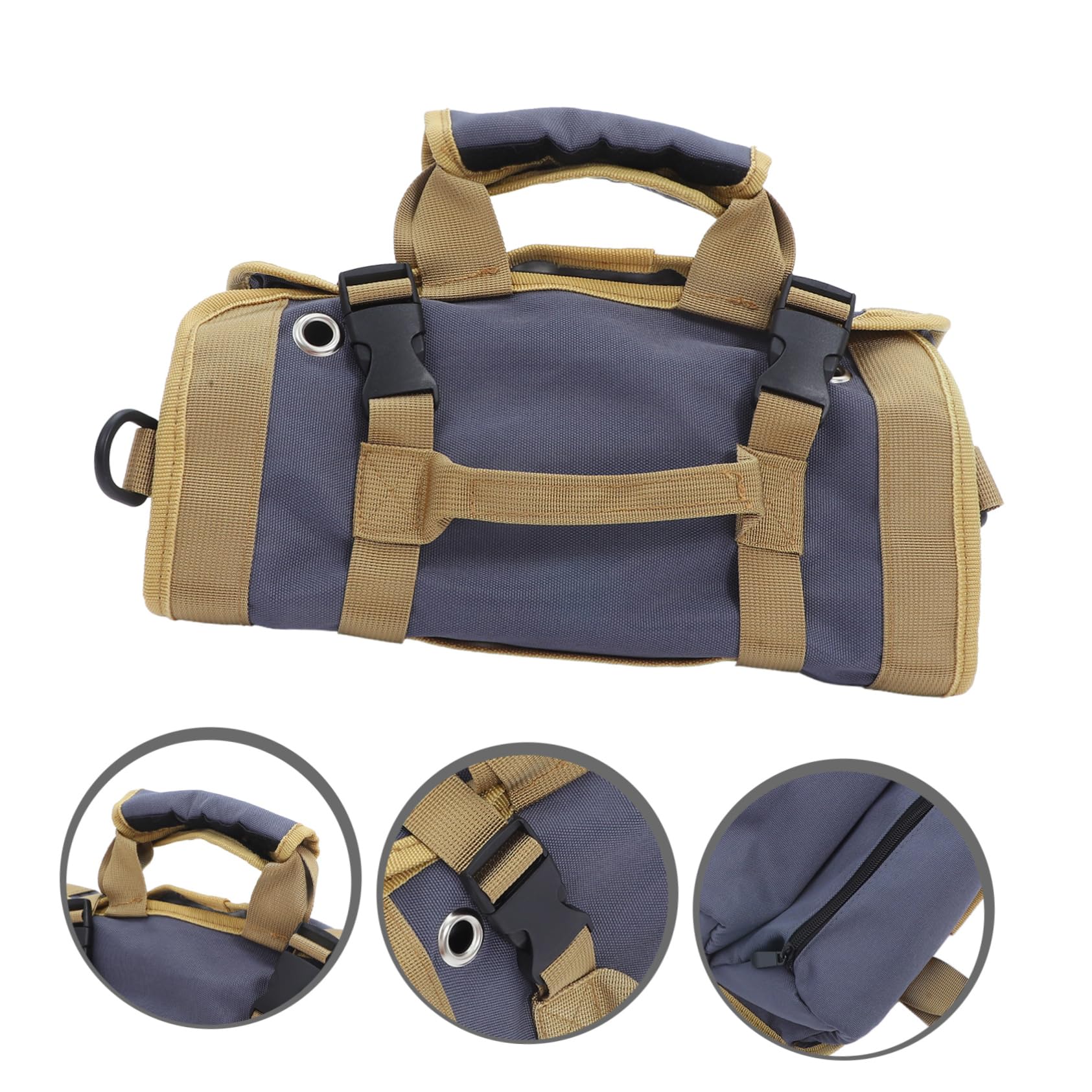 Borsa Porta Attrezzi Avvolgibile in Canvas, Organizer Multiuso | Versione Portatile per Artigiani e Lavoratori, Uso Elettrico e Auto, Stile Moderno