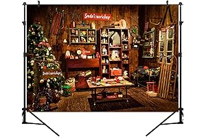 Santa's Workshop Photography Backdrop: Festive Christmas Ambiance for Memorable Photo Experiences