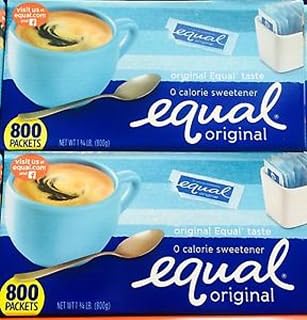 Equal Zero Calorie Sweetener - 800 Packets (2 Pack) - Total 1600 Packets