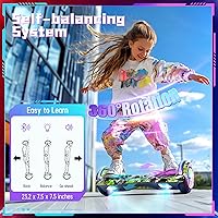 Vista 2 de SISIGAD Scooter, 6.5" Flash Wheels & Corlorful LED Lights, All for Girls Boys Kids Ages 6+