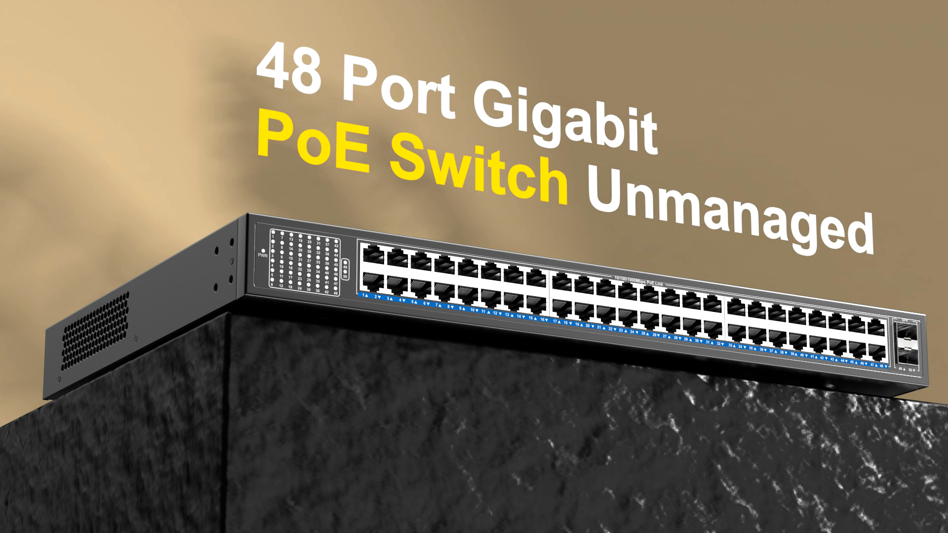 Panasonic 48ポートPoEスイッチ GA-AS48T-PoE+ PN25481 50ポート レイヤ2スイッチングハブ GA-AS48T 1台 Panasonic