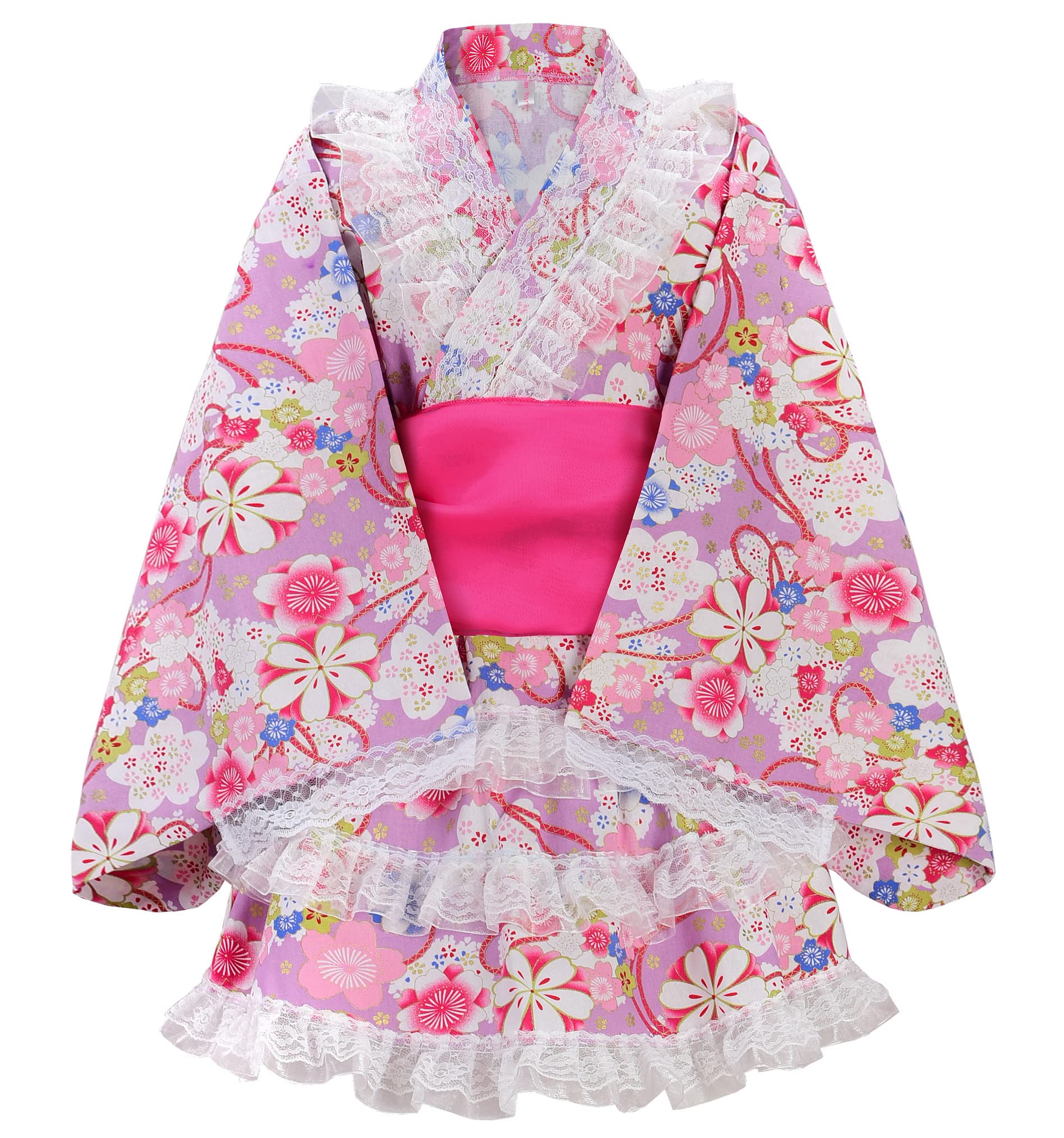 Amazon.co.jp: [ReliBeauty] 浴衣ドレス 子供 女の子 セパレート ラメ