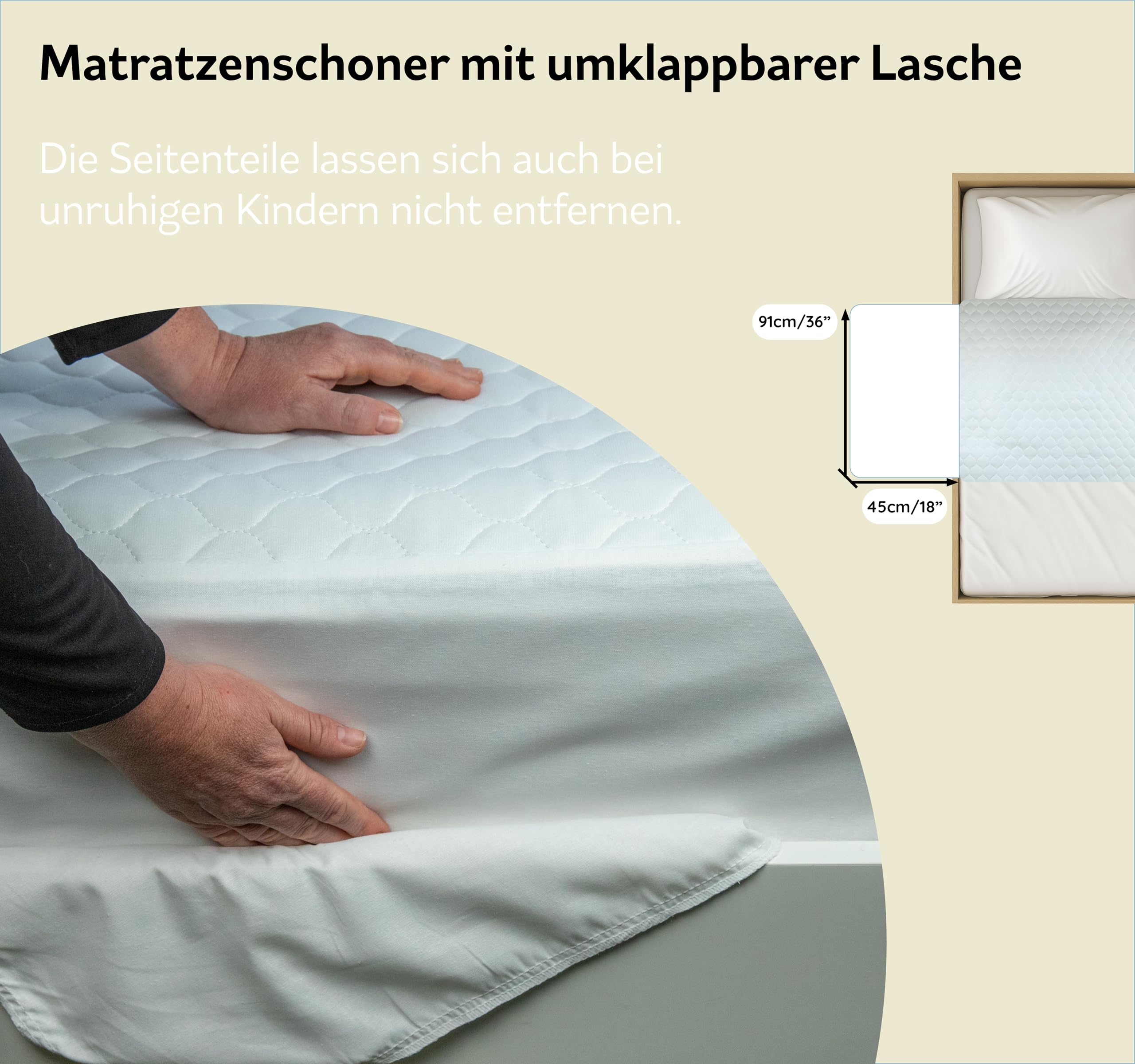 Bettunterlagen für Töpfchentraining, 100% wasserdicht, Größe 86 x 91 cm (Plus Biesen), für Einzel- und Kleinkindbetten, rutschfeste Matte, britische Marke, einfarbiges Design, 2 Stück