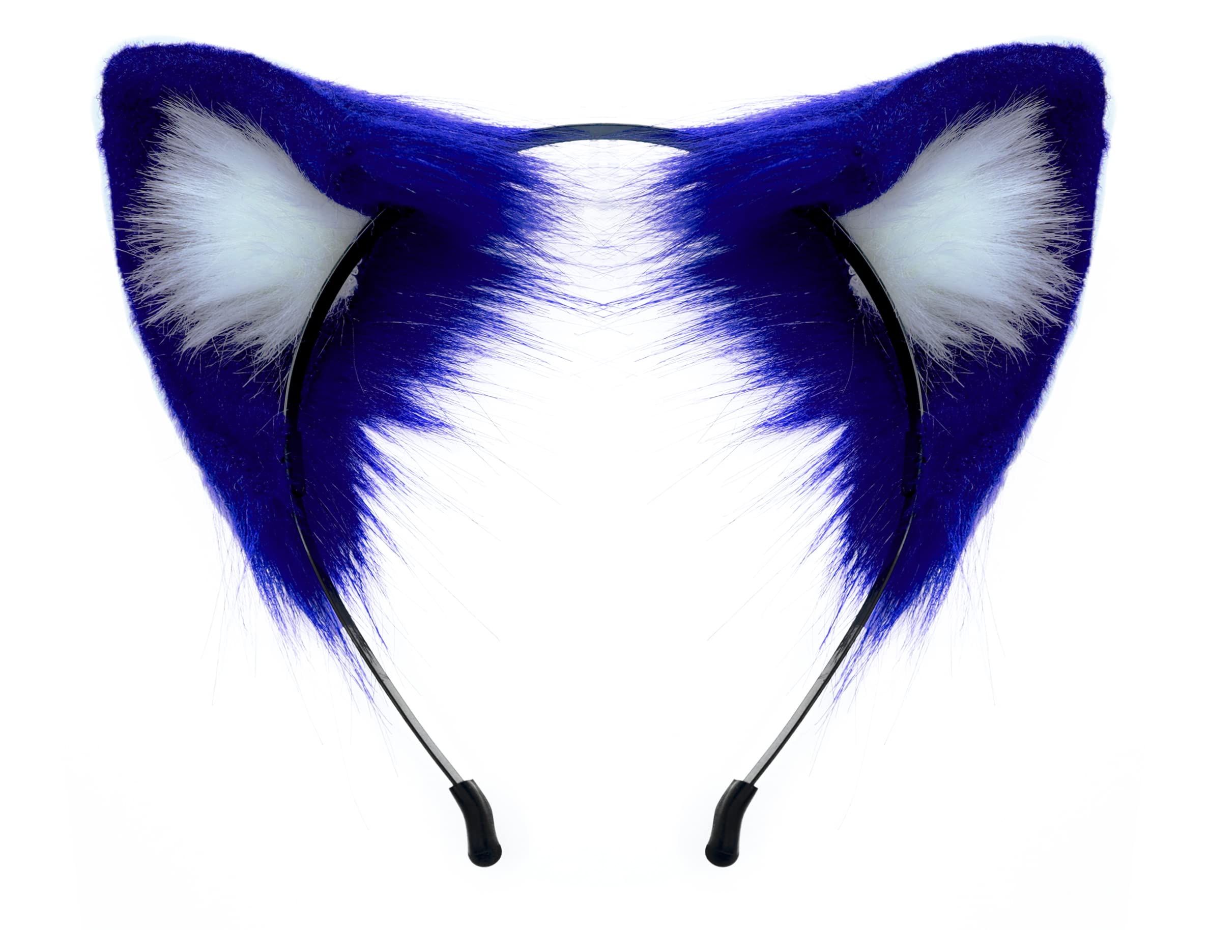 QinRuanCat Fox Faux Fur Ears Headband Cute Halloween Fancy Dress Cosplay Handmade Animal Furry Ears Hair Hoop