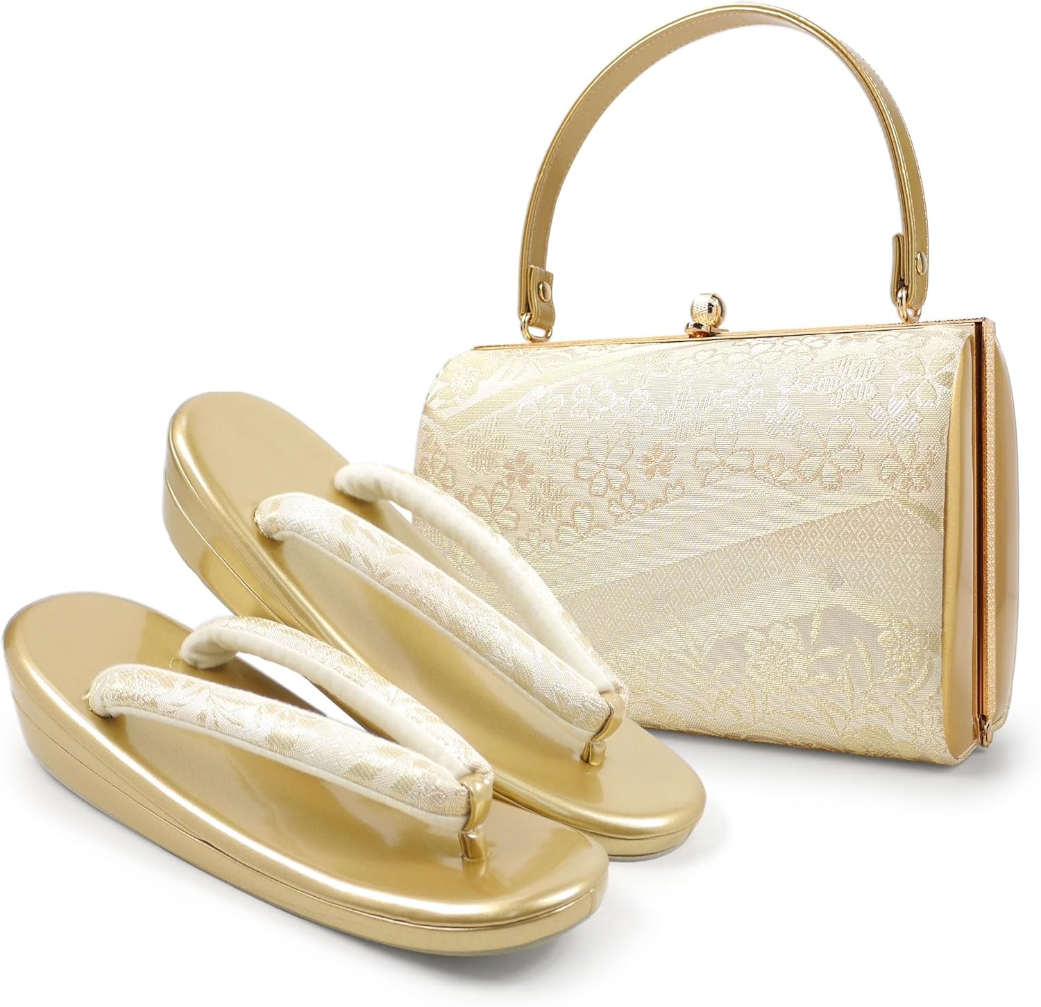 Amazon.co.jp: [NISHIORI] 小桜文様 帯地 フォーマル 2枚芯 草履