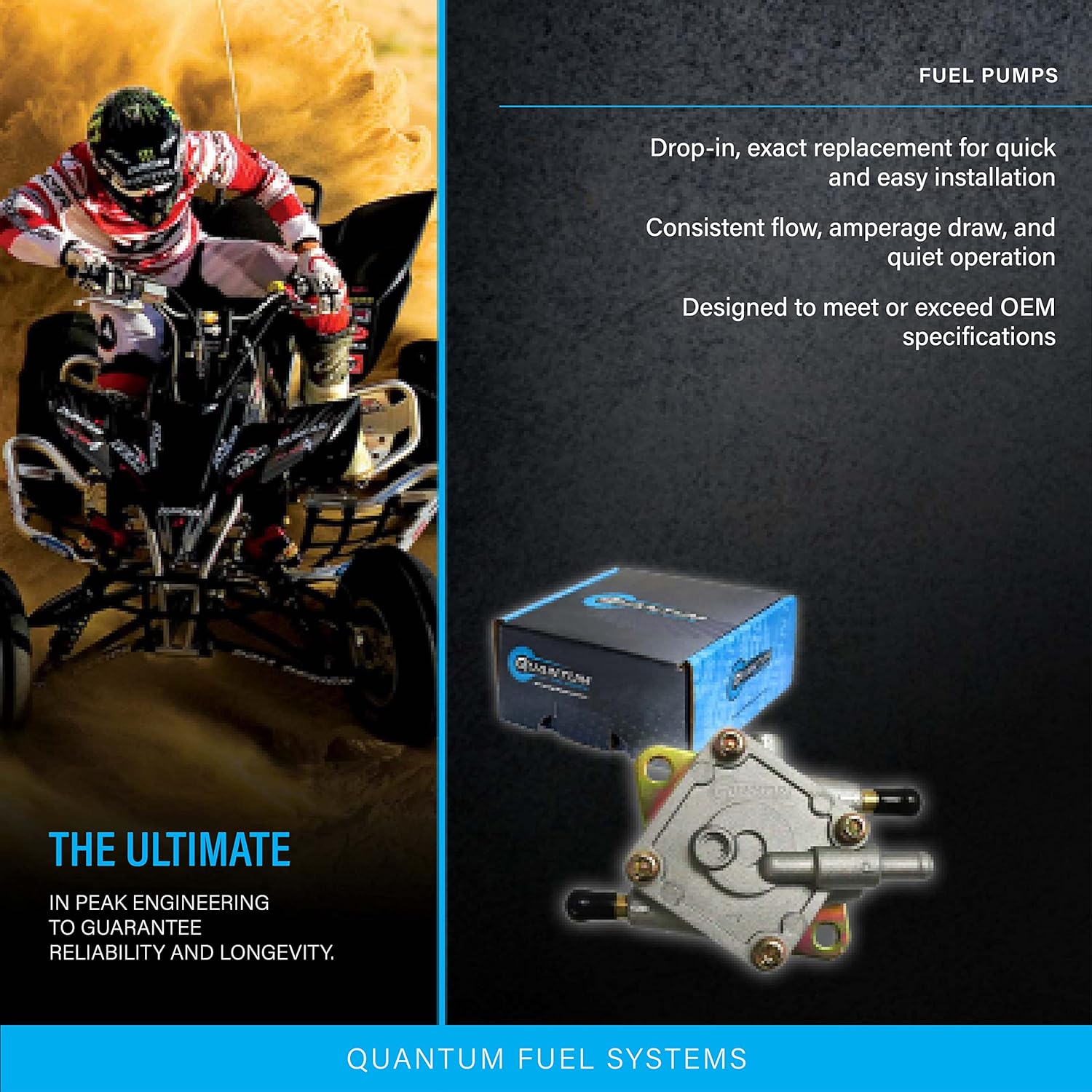 QFS OEM Frame-Mounted Mechanical Fuel Pump Replacement for Polaris Trail Blazer Boss 330 Hawkeye 400 Scrambler 500 Sportsman Forest 500, 2011-2014, OEM 2521135, 2520993, 2521034, 2521132