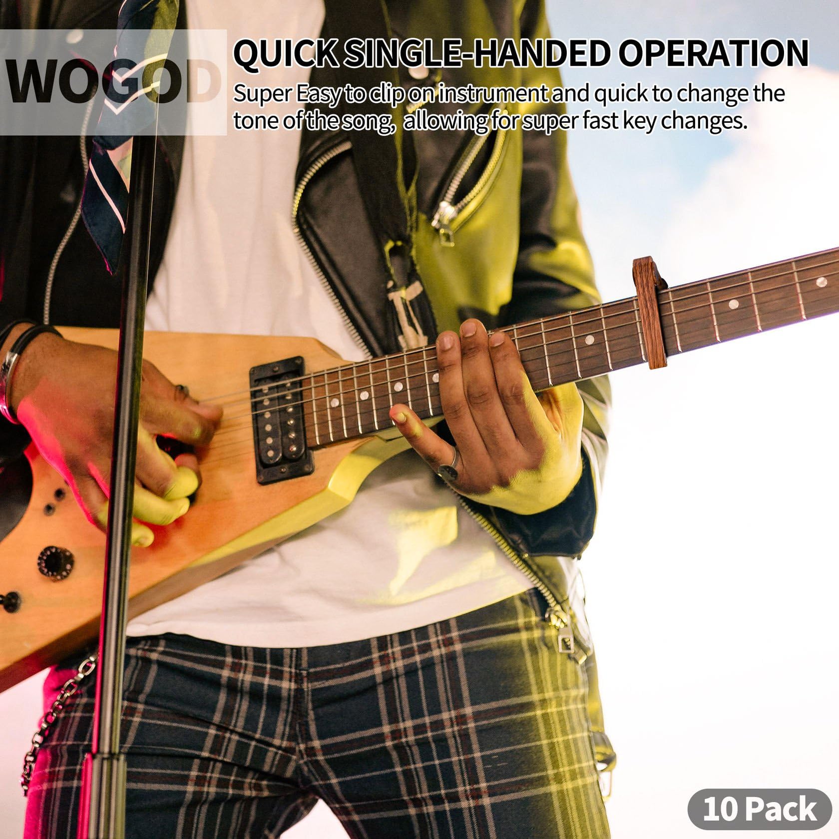 Kapodaster für Akustikgitarre, E-Gitarre, Kapodaster, 10 Stück