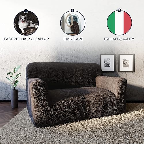 Miniatura 6 de PAULATO BY GA.I.CO. Funda para sillón, sofá, desmontable, para muebles, elástica, de doble vista, colección Microfibra